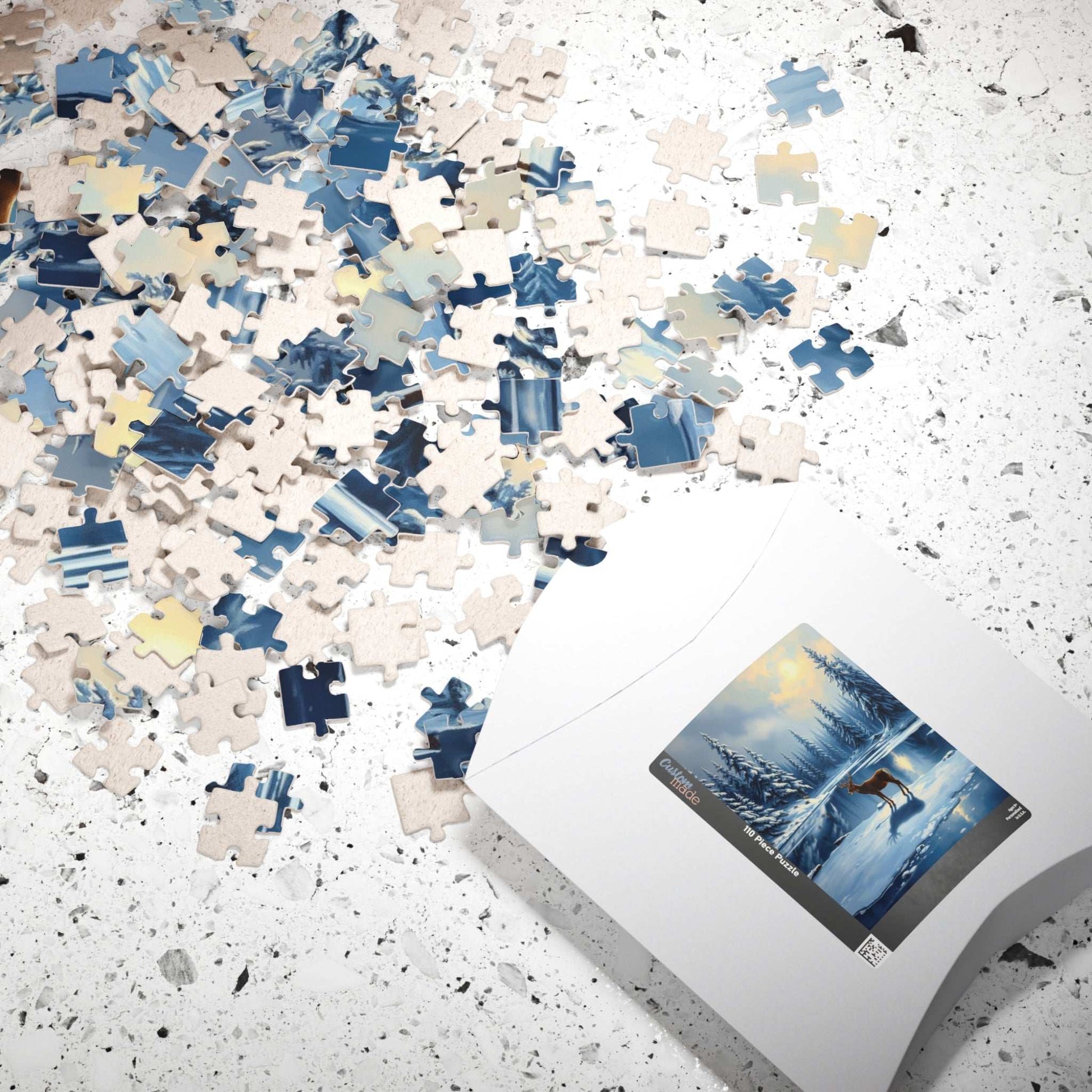 Serene Winter Landscape Puzzle | 110, 252, 520, 1014-piece Jigsaw | Cozy Home Activity, Gift for Nature Lovers, Christmas Decor, Family Time Puzzle The Puzzle Chest
