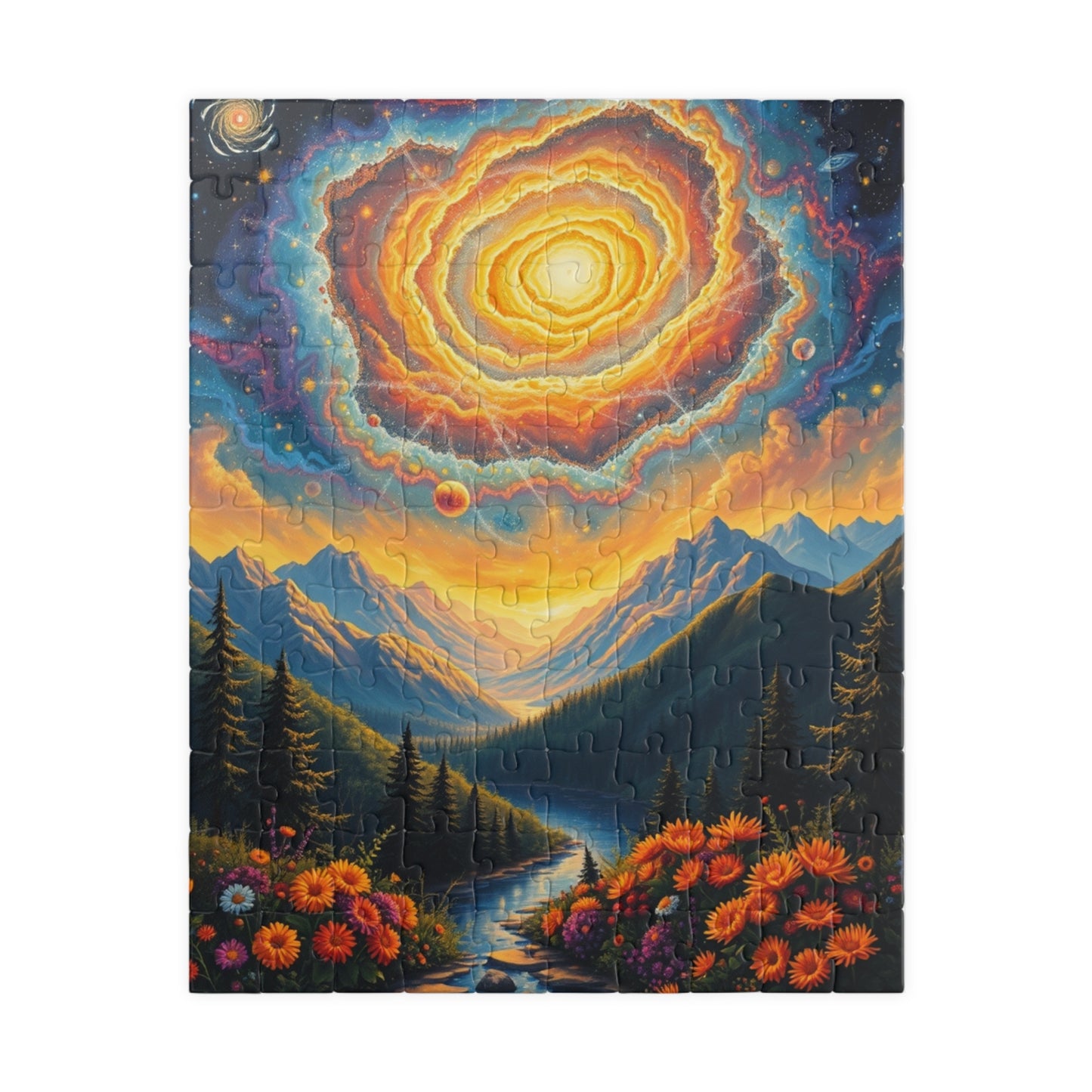 Stunning Cosmic Landscape Puzzle - 110, 252, 520, 1014-piece, Family Activity, Space Lover Gift, Home Decor, Unique Gift Idea 110 pcs (Vertical) Puzzle The Puzzle Chest