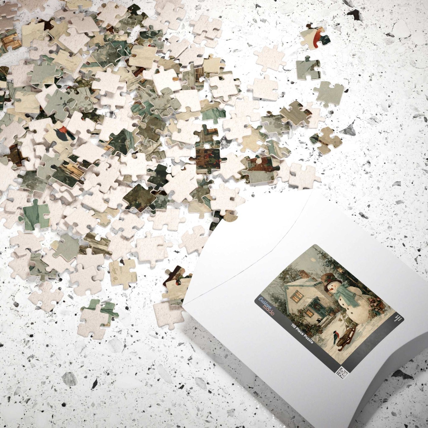 Whispers of Winter Jigsaw Puzzle - Snowman and Bird Wonderland, Best for Holiday Family Activity, Christmas Decor, Seasonal Gift Idea, Brain Teaser Puzzle The Puzzle Chest