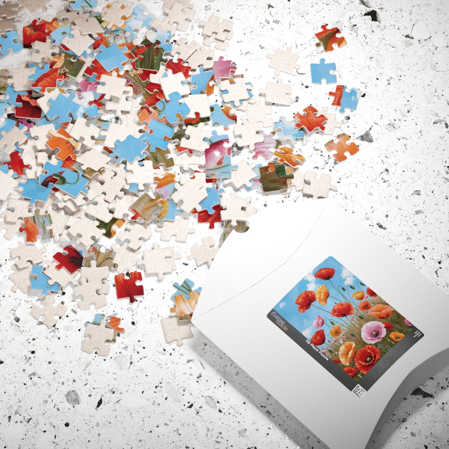 Blooming Poppies Puzzle, Close Up View, Colorful Floral Meadow Scene, Nature-Inspired Jigsaw Game, Unique Gift Art Enthusiast, Puzzle Lover Puzzle The Puzzle Chest