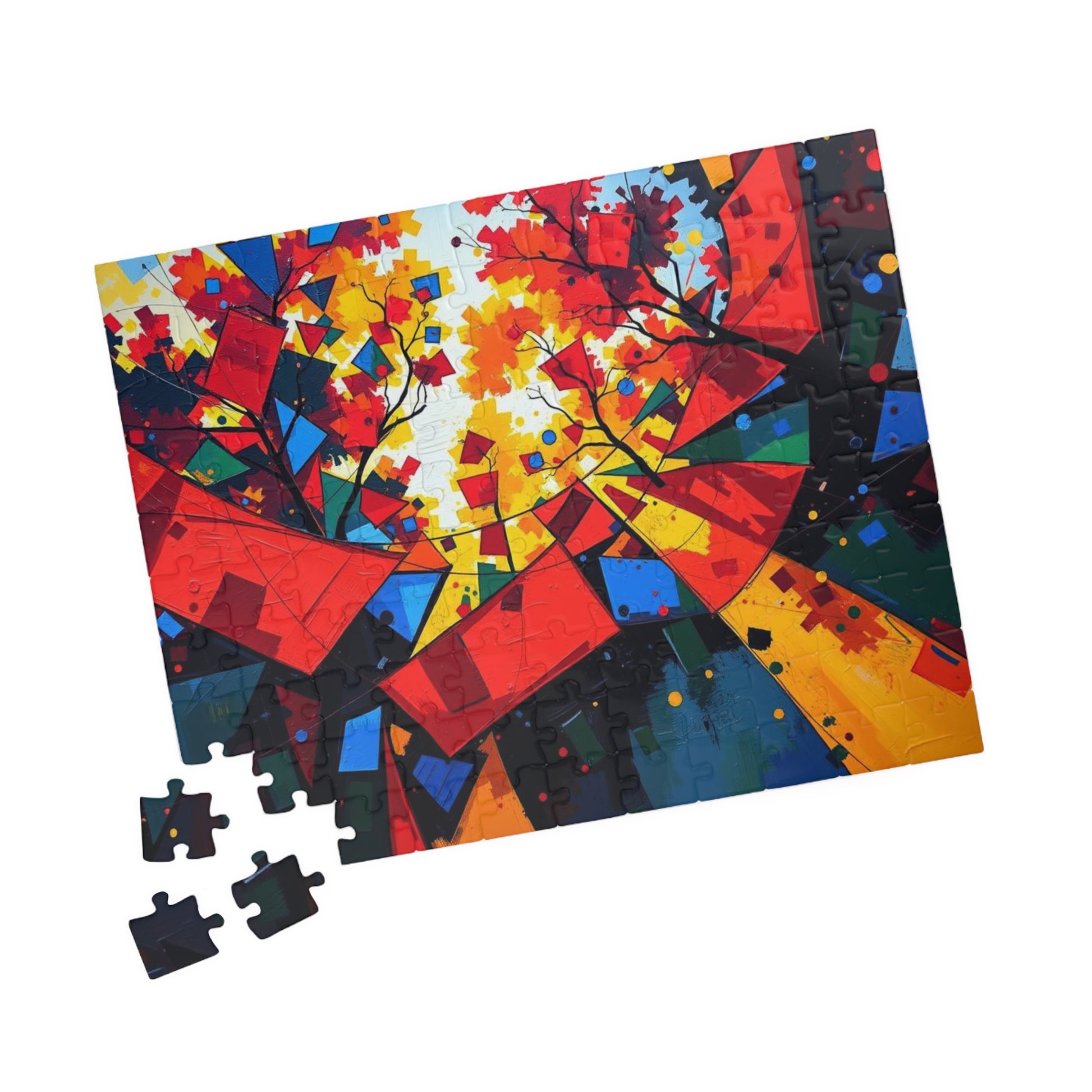 Vibrant Abstract Puzzle, Colorful Jigsaw for Family Game Night Puzzle The Puzzle Chest