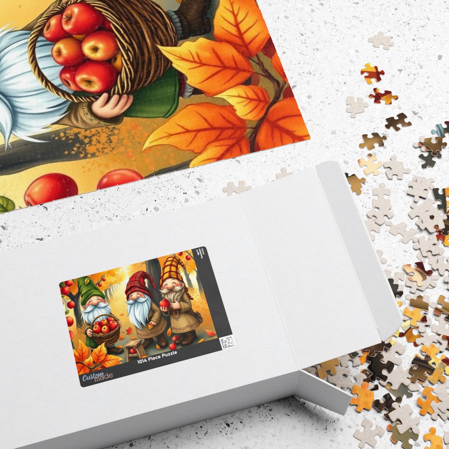 Apple Orchard Gnome Puzzle - Fall Themed Jigsaw Game Puzzle The Puzzle Chest