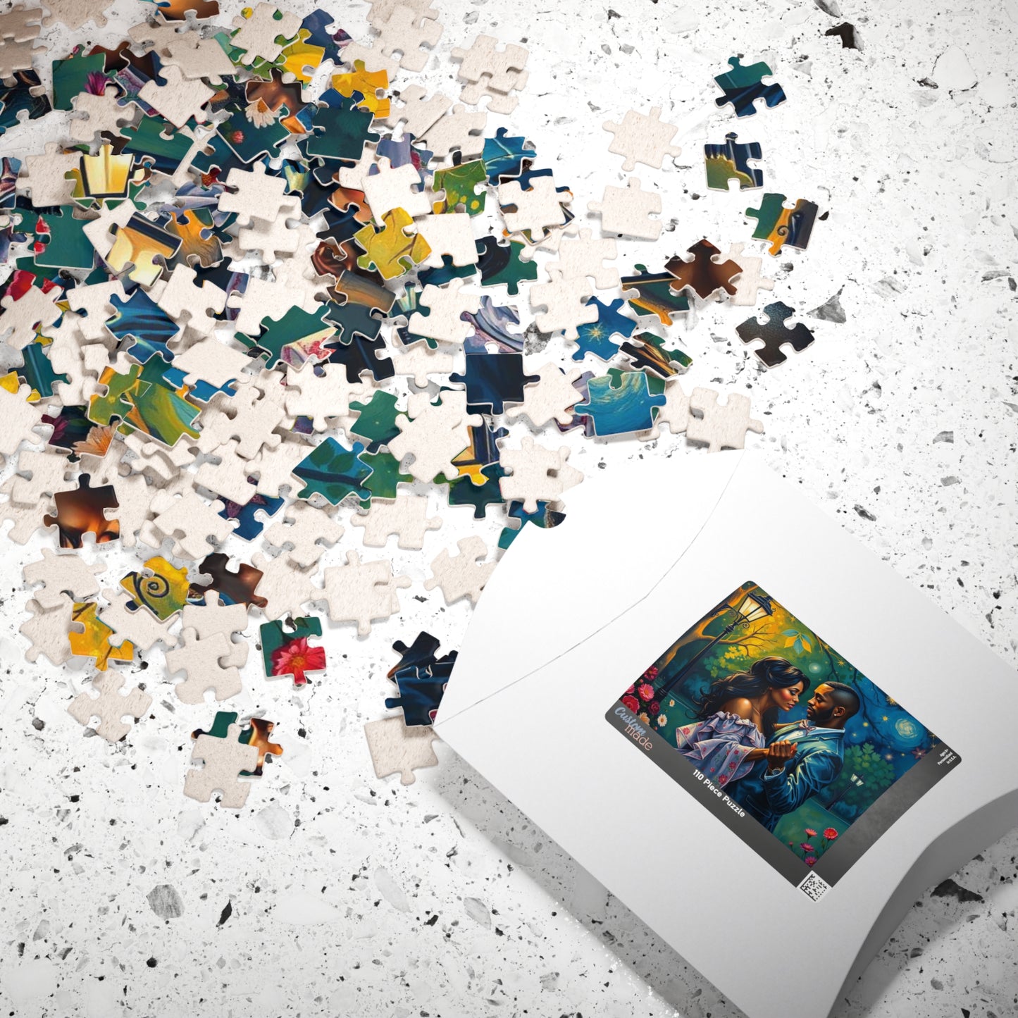Romantic Black Couple Puzzle, Afro American Art Jigsaw Puzzle for Adult Home Entertainment, Family Night, Puzzle Lover Best Gift for Friends Puzzle The Puzzle Chest