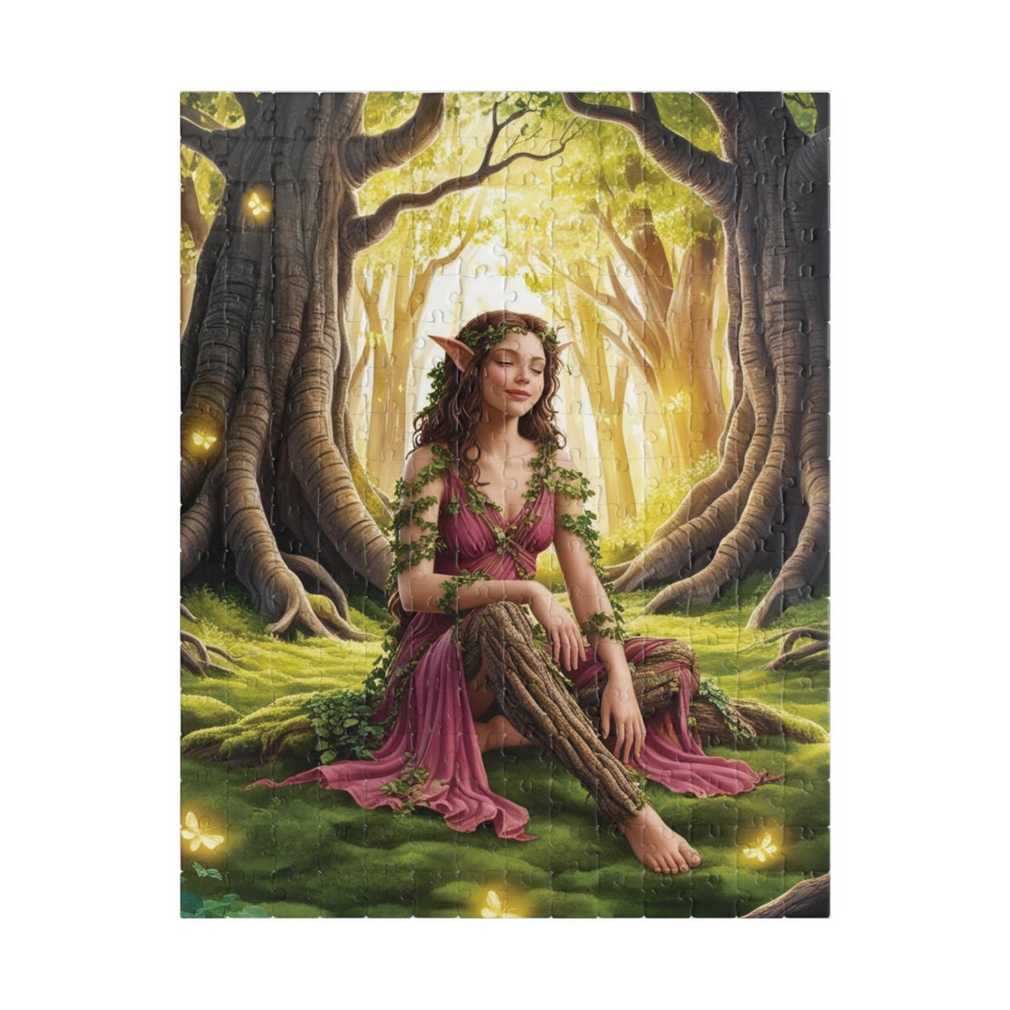 Forest Nymph Jigsaw Puzzle, Mythical Creature Woodland Tabletop Game, Fantasy Lover Gift, Relaxing Hobby, Mindfulness Activity, Nature 252 pcs (Vertical) Puzzle The Puzzle Chest