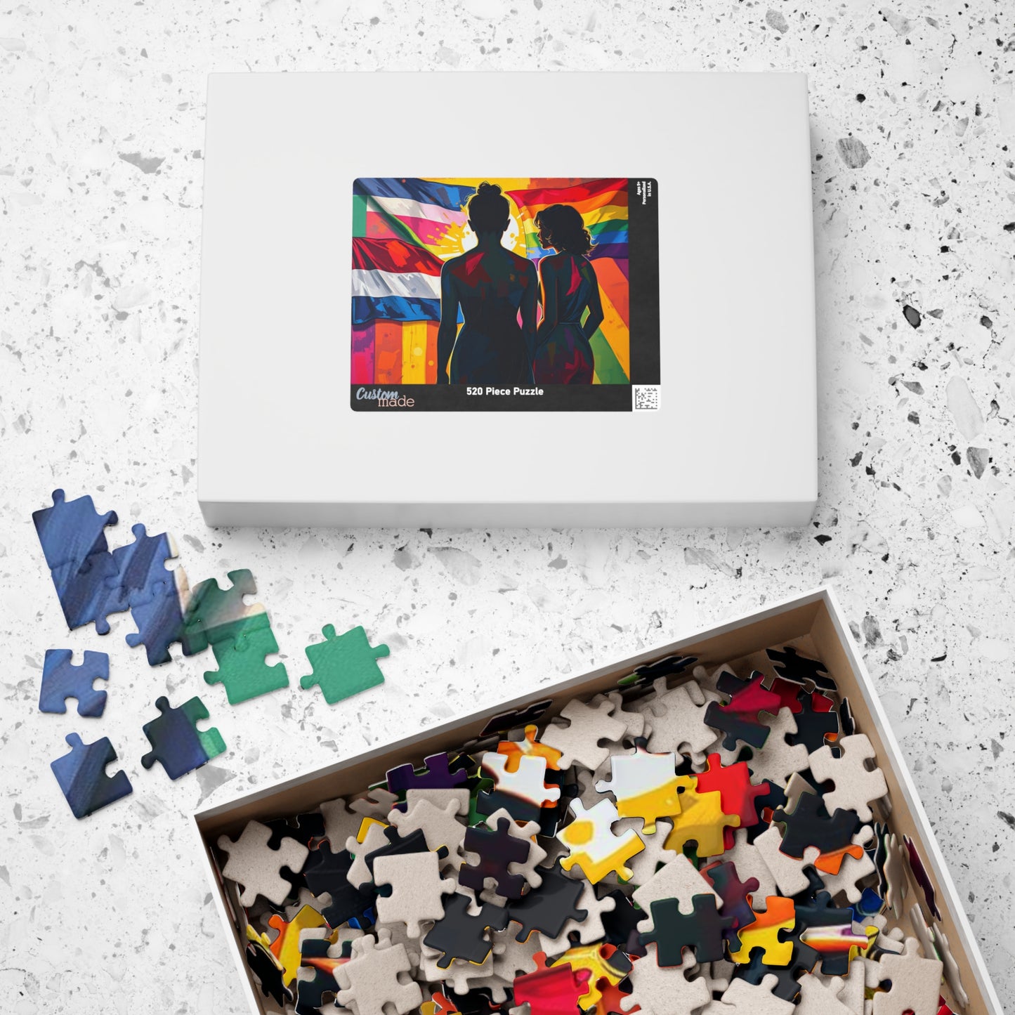 Shine Through Jigsaw Puzzle - A Puzzle of Pride, Pride Flags Puzzle, 110-1014 Piece Jigsaw for Family Fun, LGBTQ+ Gift, Group Activities Puzzle The Puzzle Chest