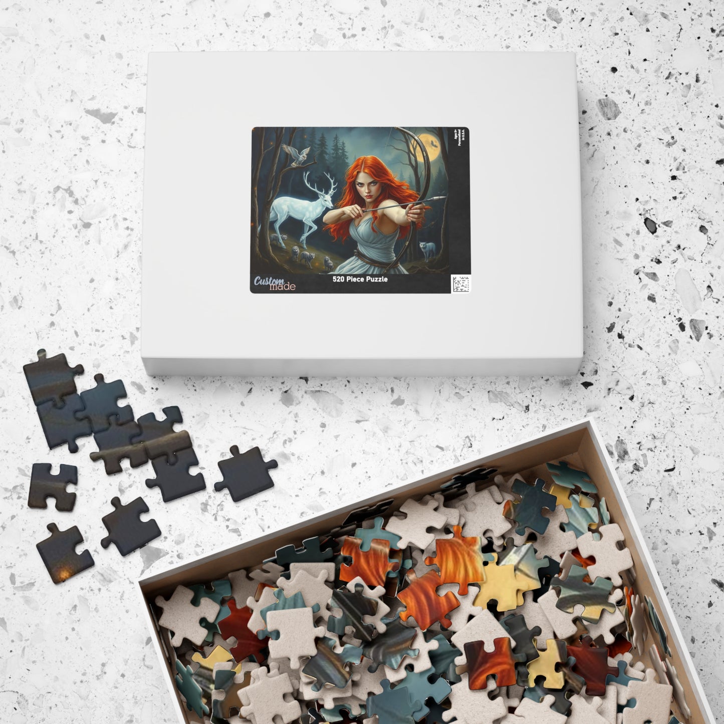 Enchanting Forest Quest Puzzle, Artemis Goddess of the Hunt Jigsaw Game | Whimsical Art, Nature Enthusiast Gift, Family Activity, Cozy Night Puzzle The Puzzle Chest