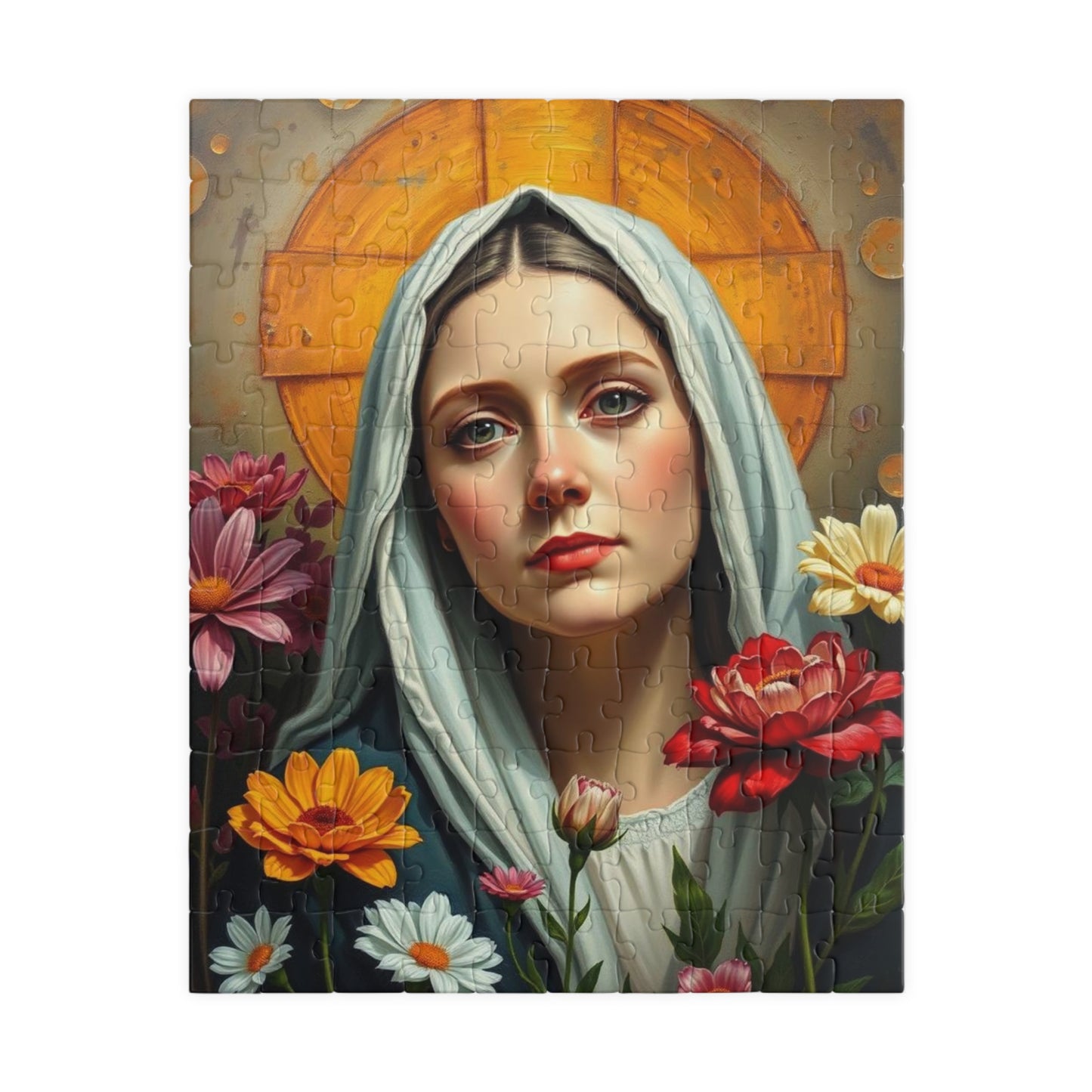 Jigsaw Puzzle, Catholic Saint Therese Flower Garden, 110 252 520 1014 Piece, Religious Gift Idea, Mindfulness Activity, Family Bonding 110 pcs (Vertical) Puzzle The Puzzle Chest