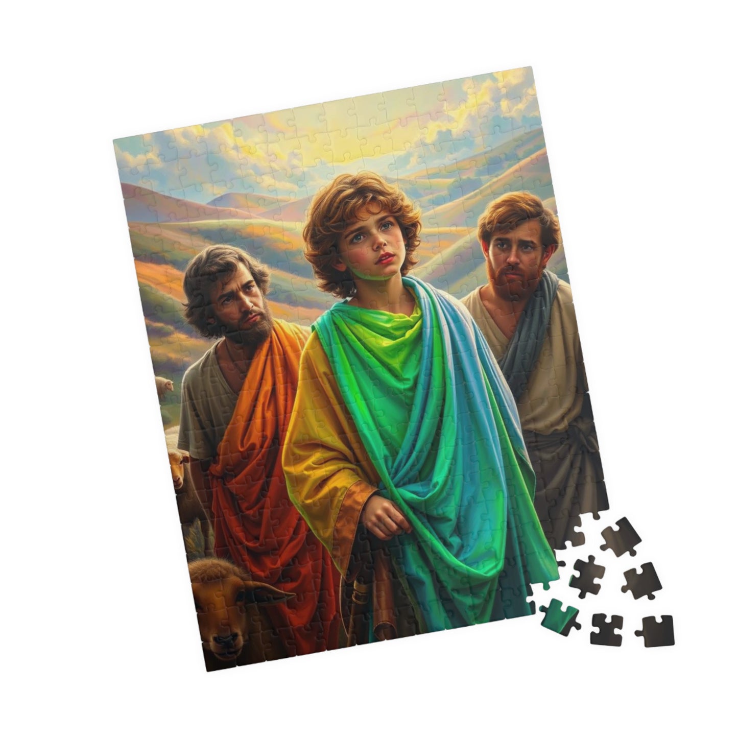 Christian Jigsaw Puzzle - Biblical Story of Josephs Multi-Colored Coat, Religious Gift for Friend, Family Activity, Educational Toy, Hobby Puzzle The Puzzle Chest