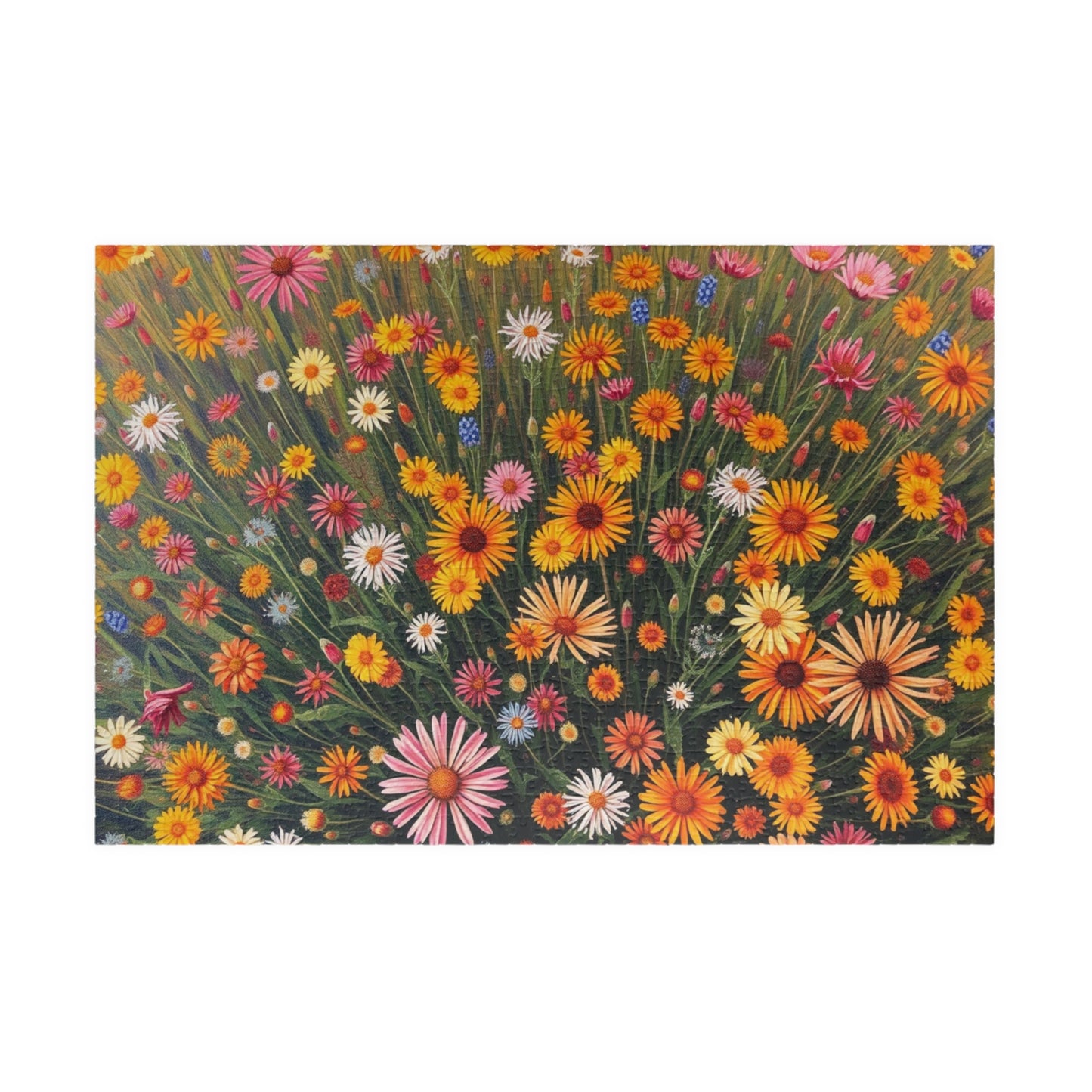 Vibrant Flower Garden Puzzle, 110/252/520/1014-piece Nature Theme Jigsaw Game, Flower Lover Gift, Family Fun, Indoor Activity, Brain Teaser 1014 pcs (Horizontal) Puzzle The Puzzle Chest