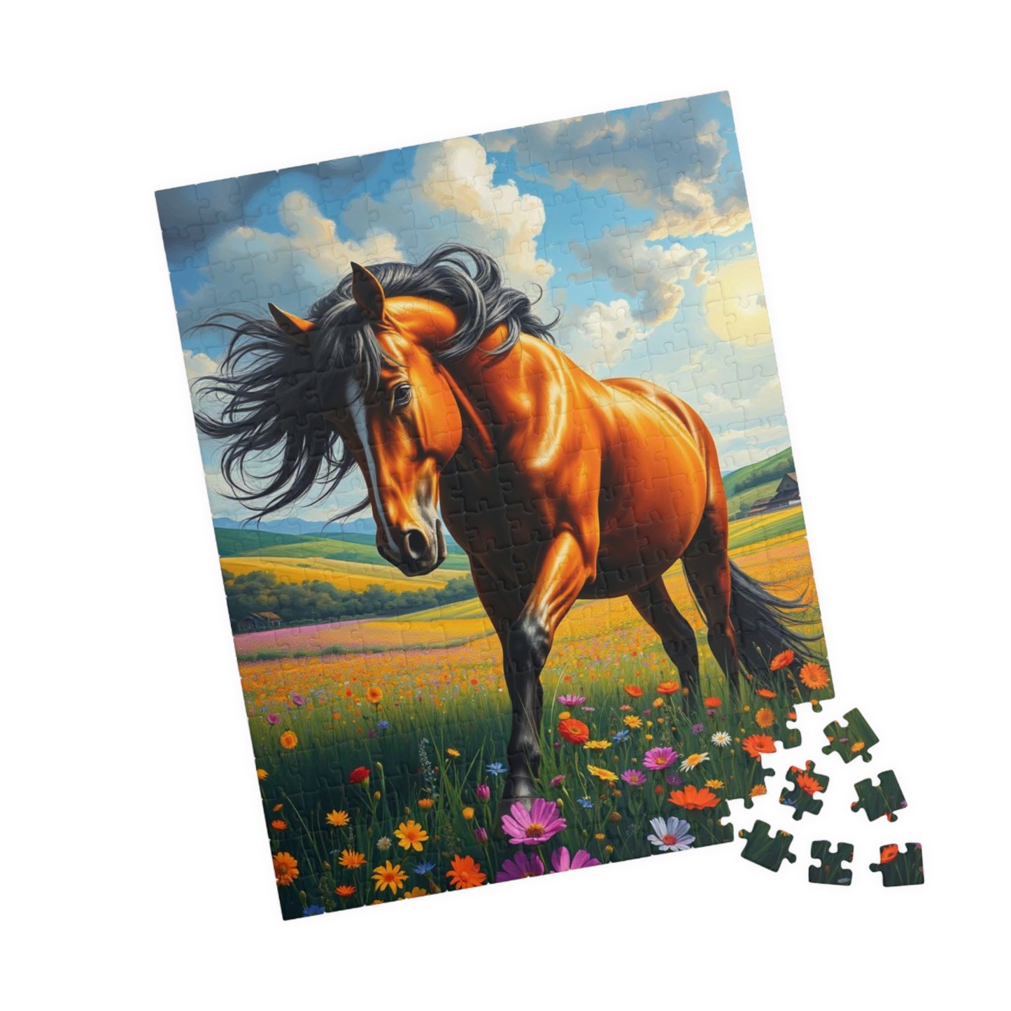 Majestic Horse Puzzle - 110, 252, 520, 1014-pieces - Perfect Gift for Horse Lovers, Family Fun, Game Night, Art Enthusiasts Puzzle The Puzzle Chest