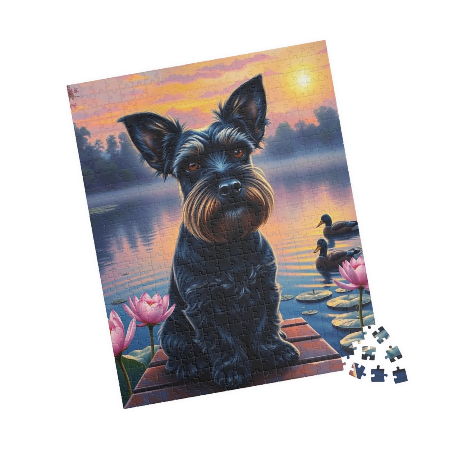 Charming Dog Jigsaw Puzzle - Miniature Schnauzer, Animal Lovers Gift for Pet Owner, Family Game Night, Creative Home Entertainment Puzzle The Puzzle Chest