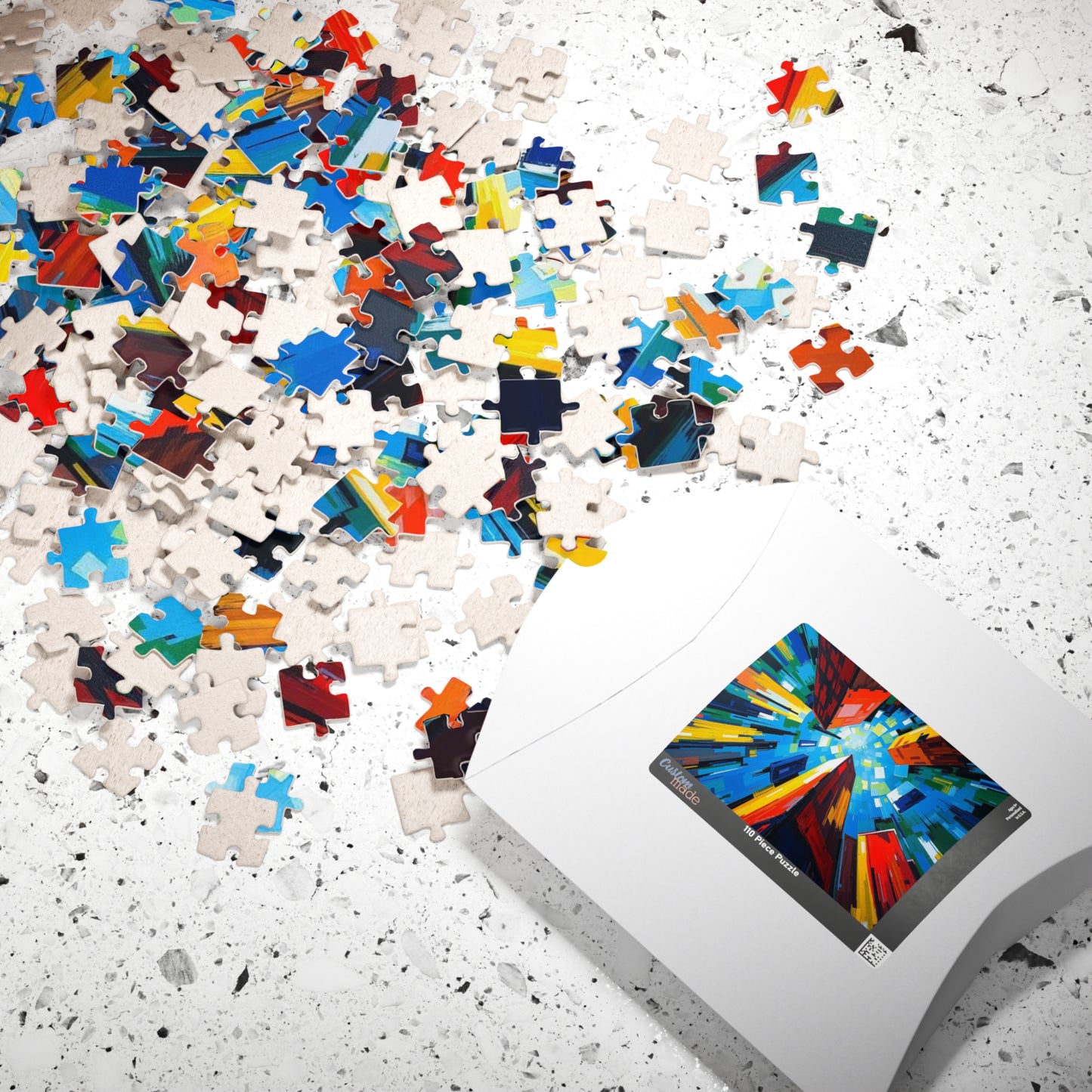 Colorful Cityscape Puzzle - Abstract Jigsaw Game for Fun Family Activity, Gift for Friend, Home Entertainment, Game Night Essential Puzzle The Puzzle Chest