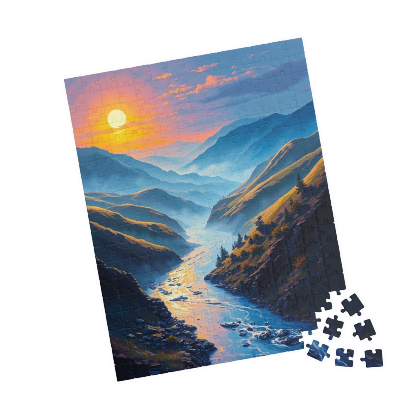 Serene Landscape Puzzle - 110/252/520/1014-piece, Nature Lover's Gift, Relaxing Activity, Family Fun, Mindfulness Toy Puzzle The Puzzle Chest