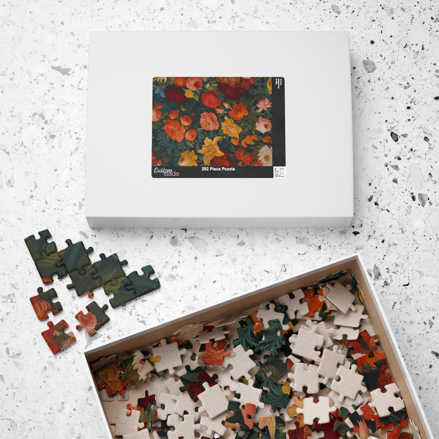 Floral Puzzle Art - A Vibrant 110-1014 Piece Flower Design, Friend Gift for Puzzle Lover, Art Lover, Floral Enthusiasts, Family Game Night Puzzle The Puzzle Chest