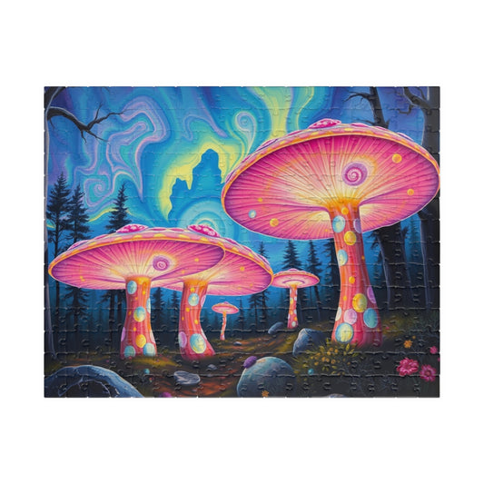 Magical Mushroom Puzzle, Enchanting Fantasy Jigsaw Puzzle for Adults, Holiday or Birthday Gift for Friend, Puzzle Lover and Art Enthusiast 252 pcs (Horizontal) Puzzle The Puzzle Chest