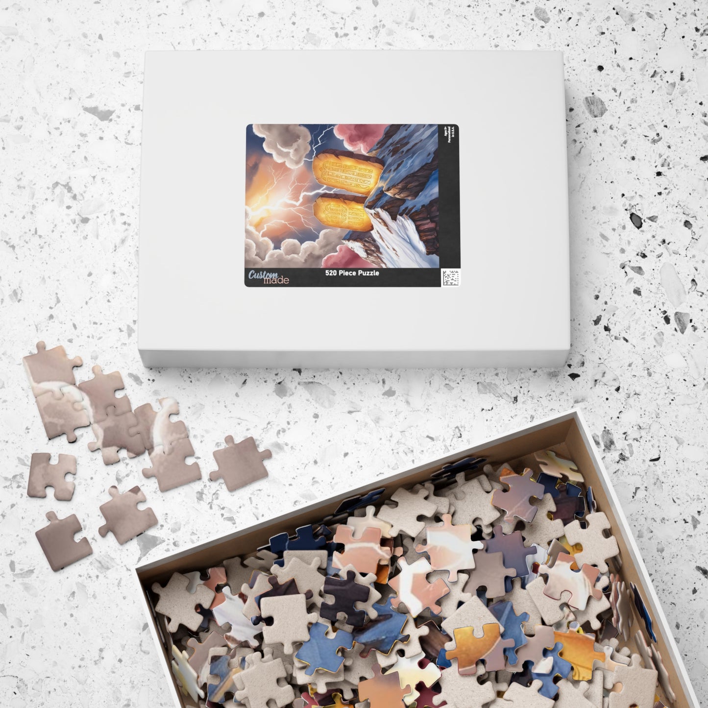 The Ten Commandments Puzzle, Stone Tablets on Mount Sinai, Religious Jigsaw, Christian Faith-Based Gift for Puzzle Lover, Bible-Themed Game Puzzle The Puzzle Chest