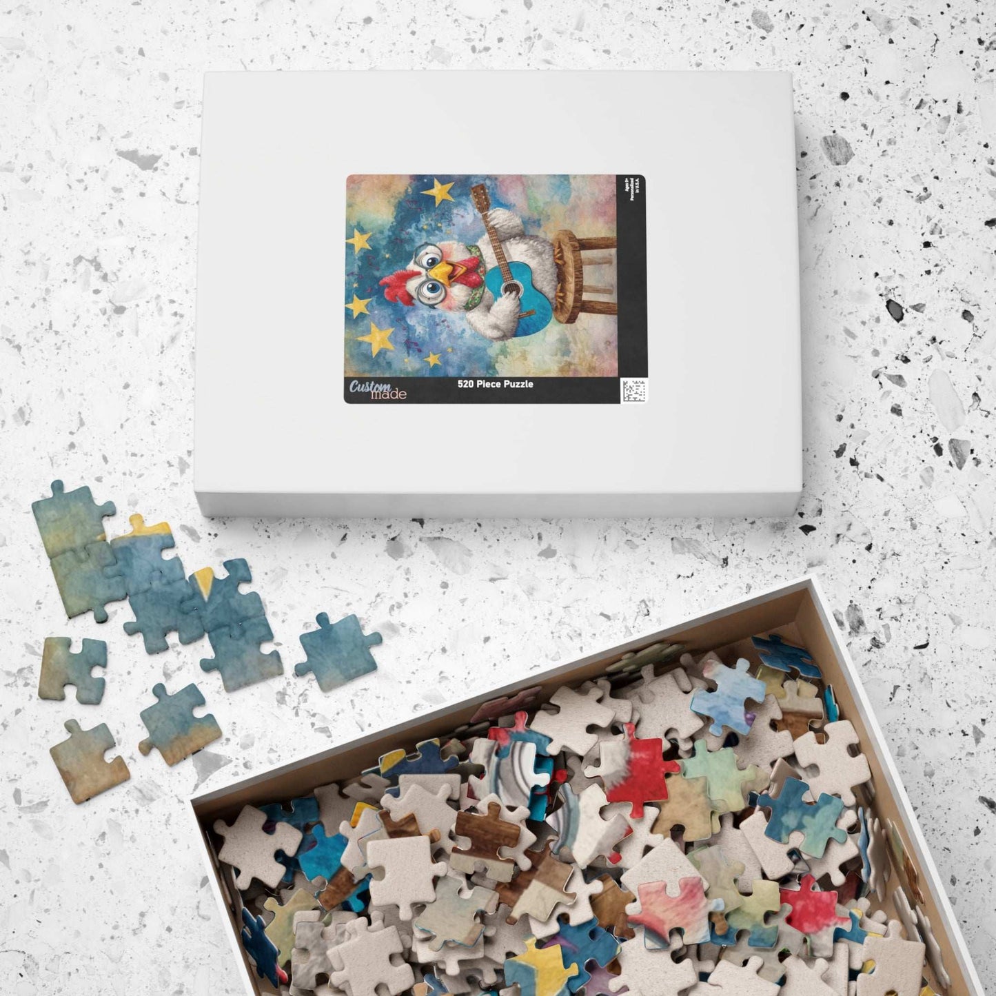 Chicken Musician Jigsaw Puzzle, Bird Game for Fun Family Activity, Gifts, Game Nights, Brain Teaser, Farm Animal Lover Puzzle The Puzzle Chest