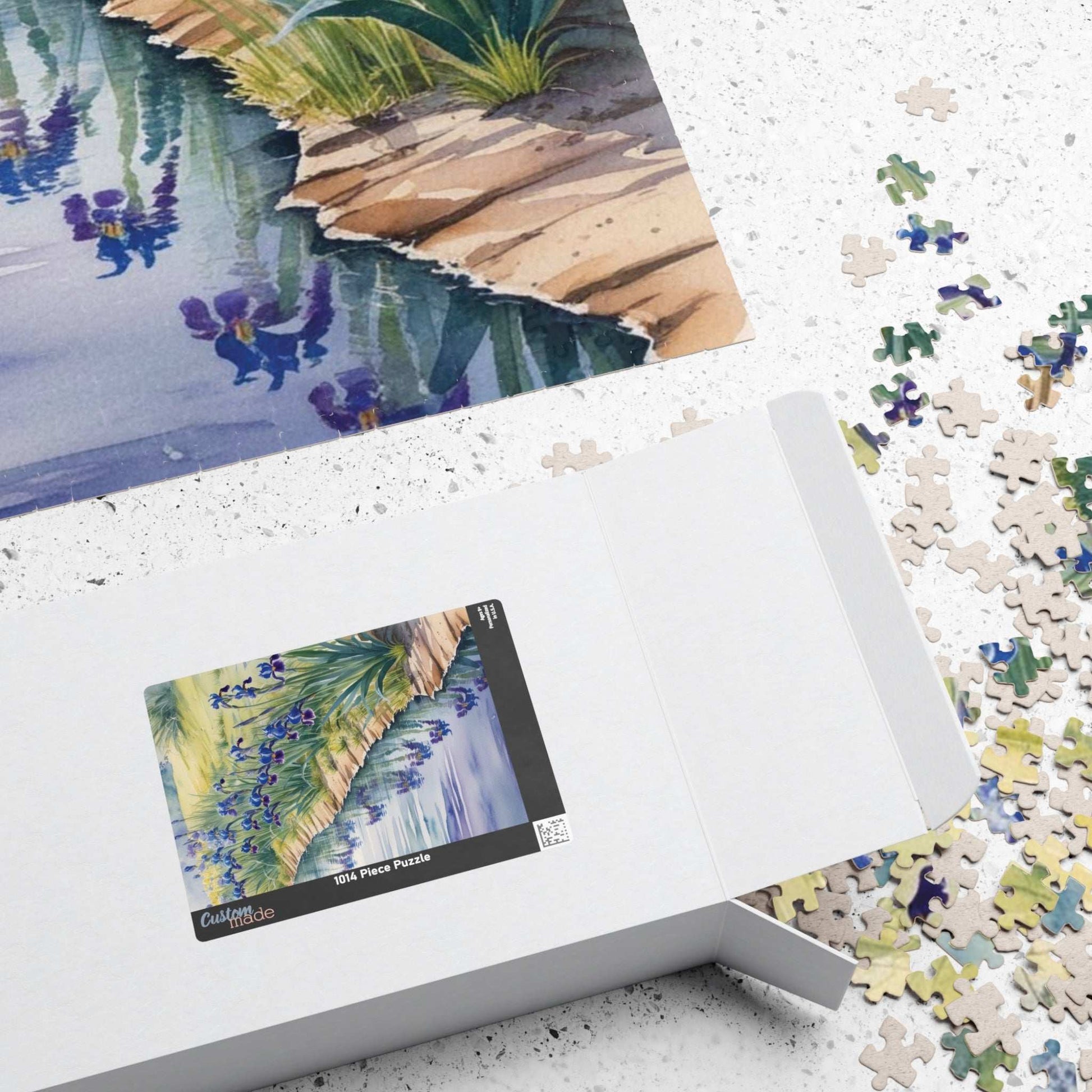 Wildflower Relaxing River Puzzle, Scenic Riverside with Bluebells and Irises in Reflection, Nature-Inspired Jigsaw Game, Puzzle Lover Gift Puzzle The Puzzle Chest