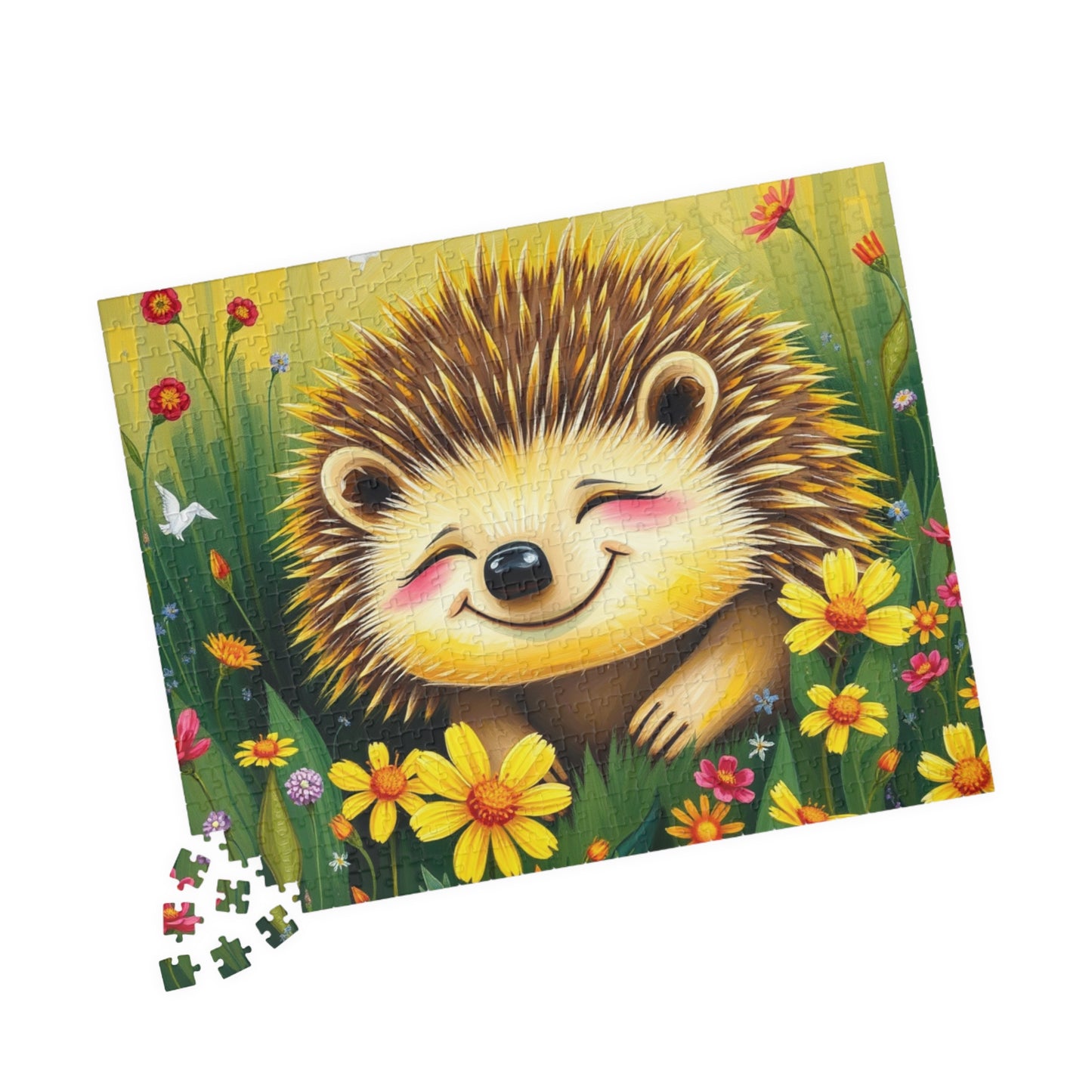 Adorable Hedgehog Jigsaw Puzzle | Mindfulness Activity, Perfect Gift for Animal Lovers, Family Fun Activity, Brain Teaser Puzzle The Puzzle Chest