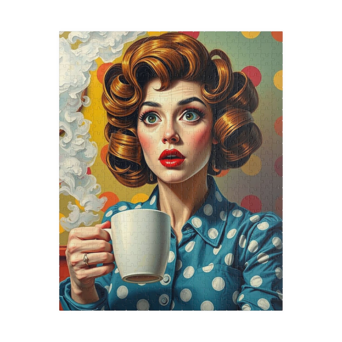 Retro Style Puzzle with Vintage Woman, 110-520 Piece Jigsaw, Perfect for Family Game Night, Nostalgic Gifts for Puzzle Lovers