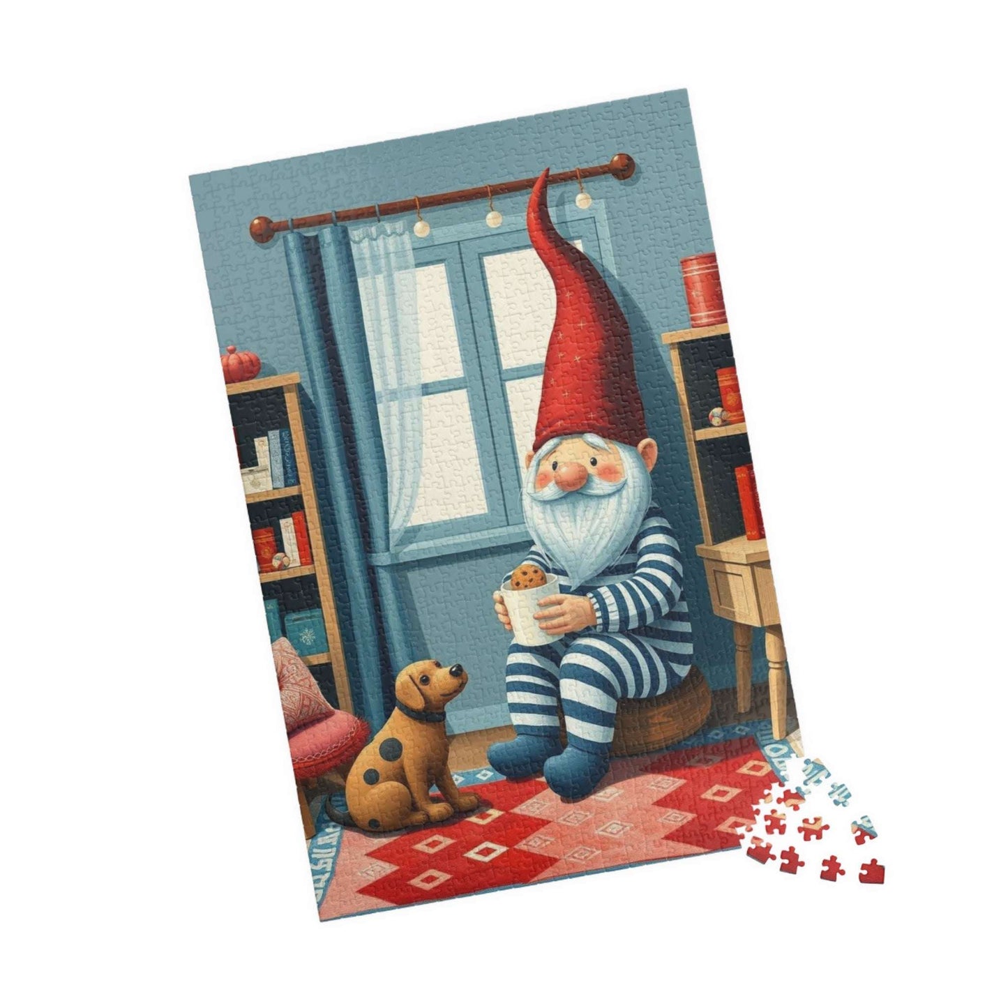 Nordic Gnome Pajamas with Cookies – Scandinavian Folk Style Jigsaw Puzzle 1014 pcs (Vertical) Puzzle The Puzzle Chest