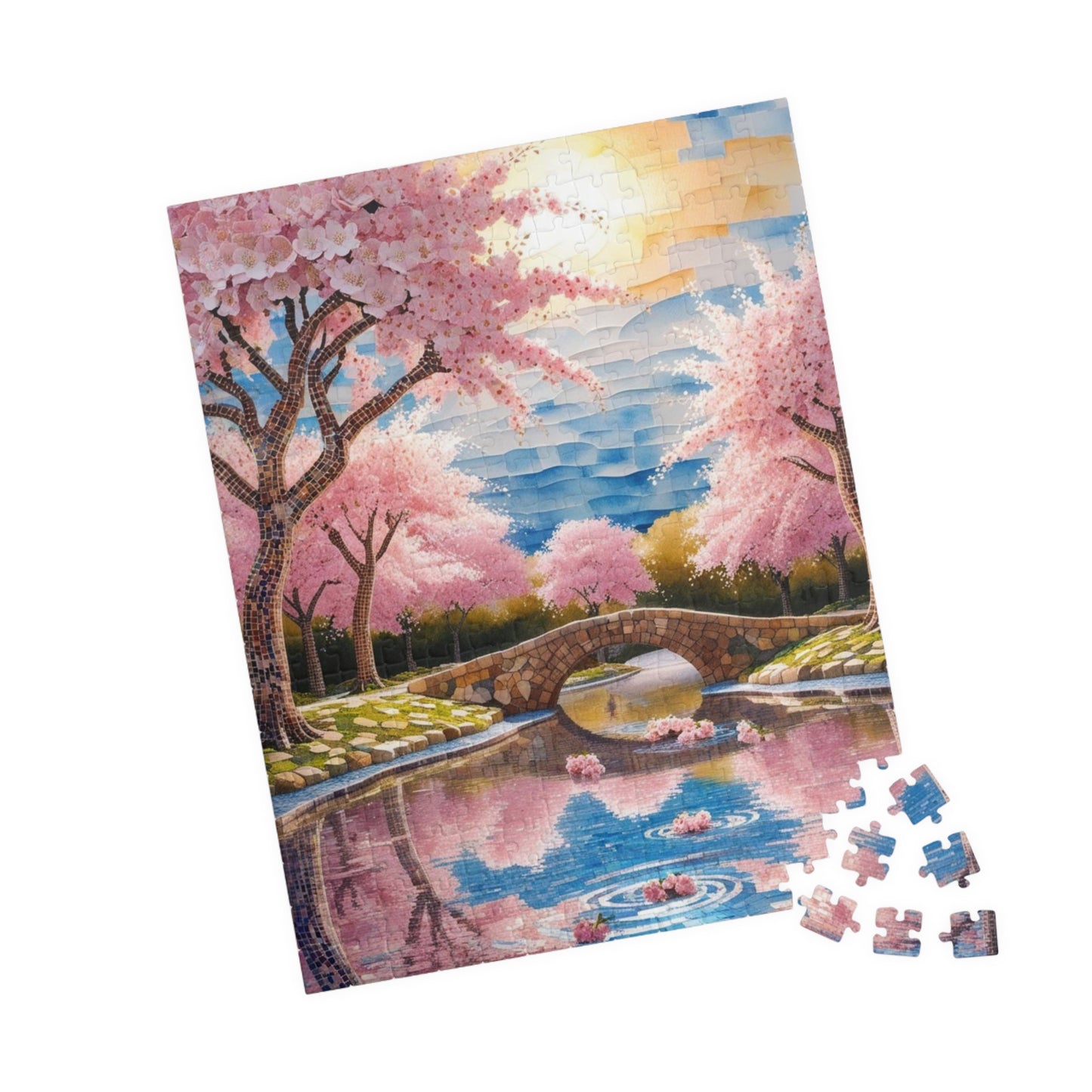 Charming Cherry Blossom Puzzle, 110-1014 Piece Floral Landscape Jigsaw Game, Nature Lover Gift, Family Activity, Seasonal Fun Puzzle The Puzzle Chest