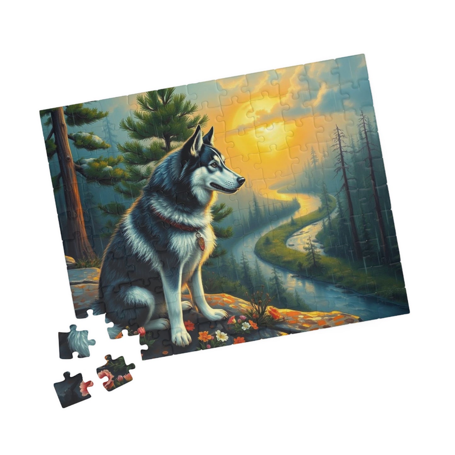 Nature-Inspired Wolf Puzzle, Stunning Serenity Artwork, Perfect for Family Game Night, Gifts for Animal Lovers, Cozy Indoor Activity Puzzle The Puzzle Chest