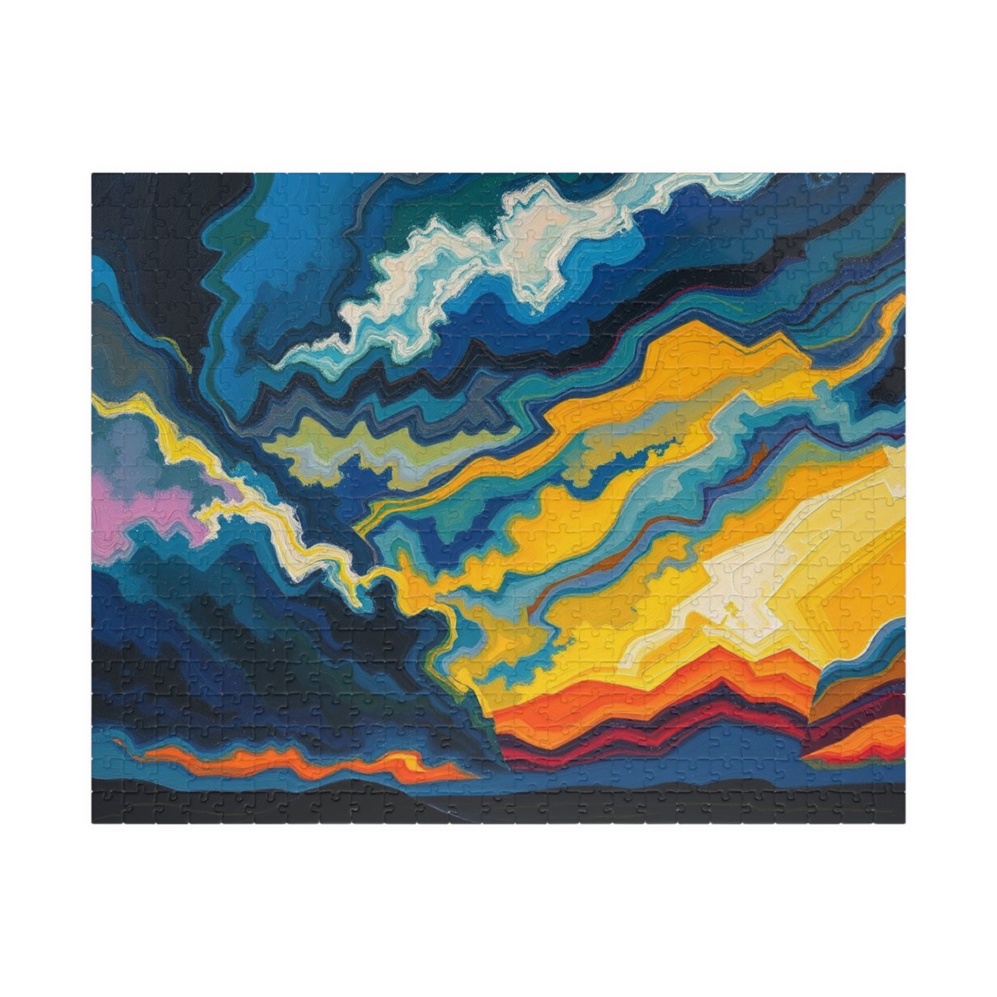 Colorful Abstract Puzzle Artwork, Unique Jigsaw Game for Family Fun, Gift for Art Lovers, Mindful Activity, Home Entertainment 520 pcs (Horizontal) Puzzle The Puzzle Chest