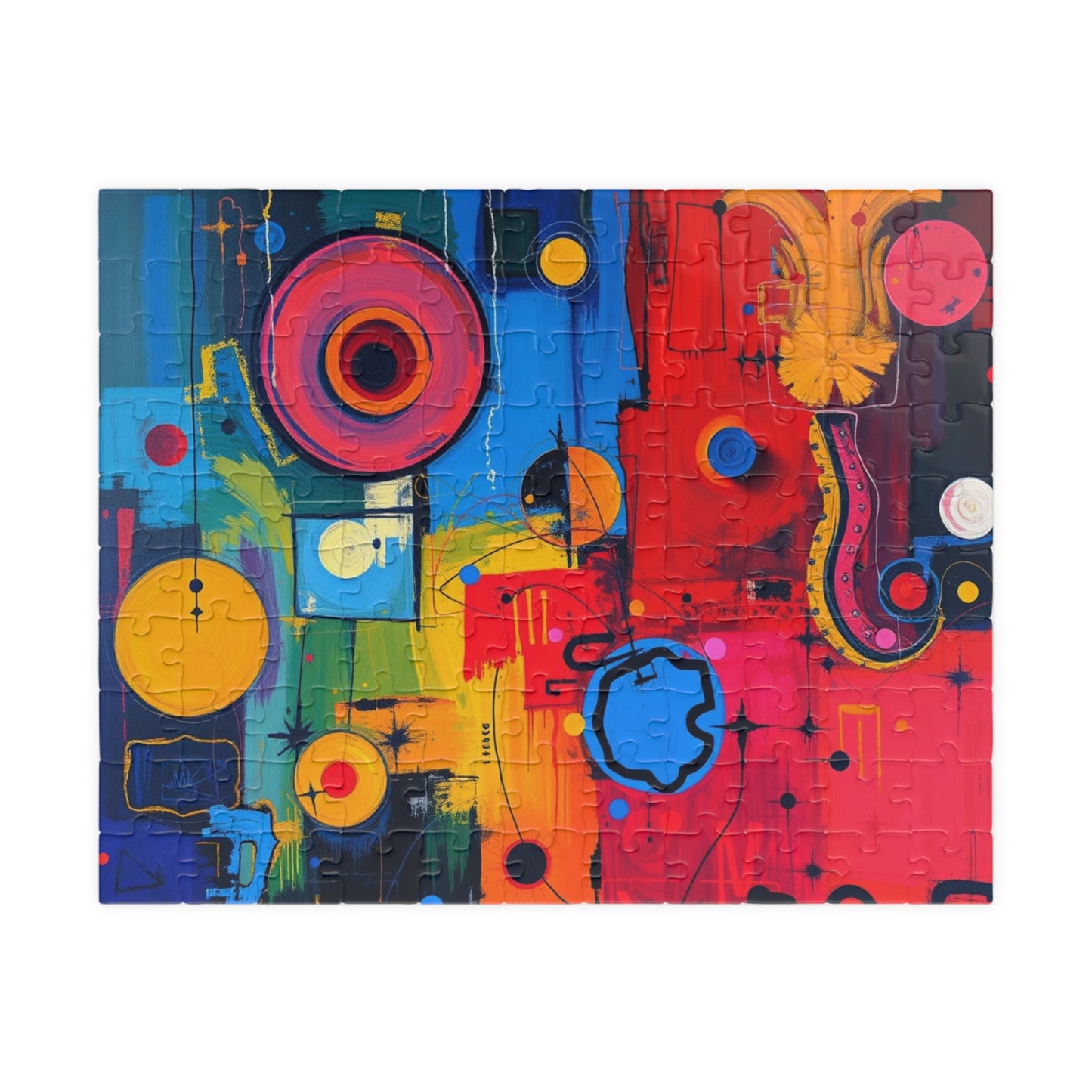 Vibrant Abstract Art Puzzle - Colorful Artwork Jigsaw Puzzle for Adults 110 pcs (Horizontal) Puzzle The Puzzle Chest