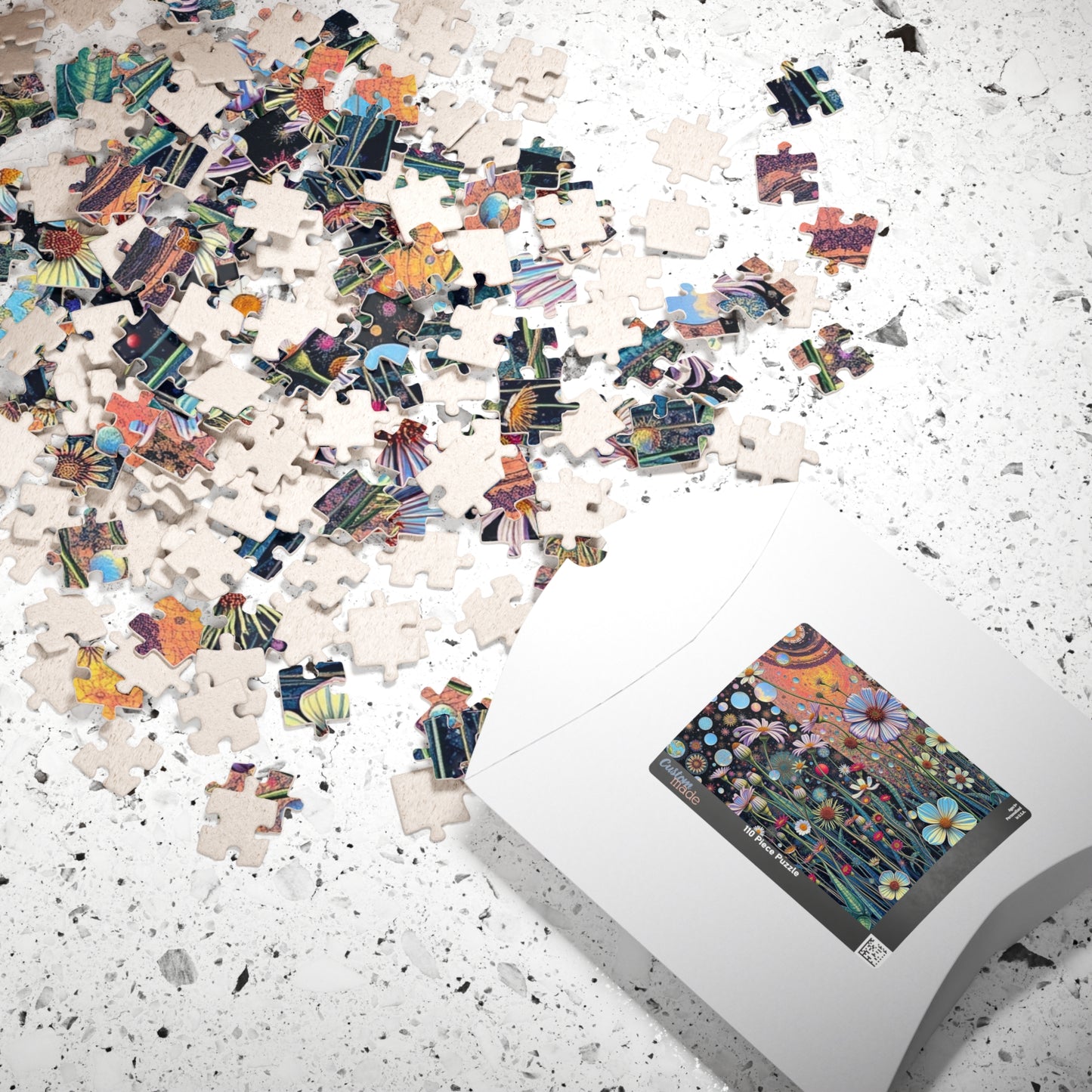 Colorful Floral Puzzle, Flower Jigsaw Puzzle for Adults, Fun Family Activity, Gift for Nature Lovers, Mindful Relaxation, Home Entertainment Puzzle The Puzzle Chest