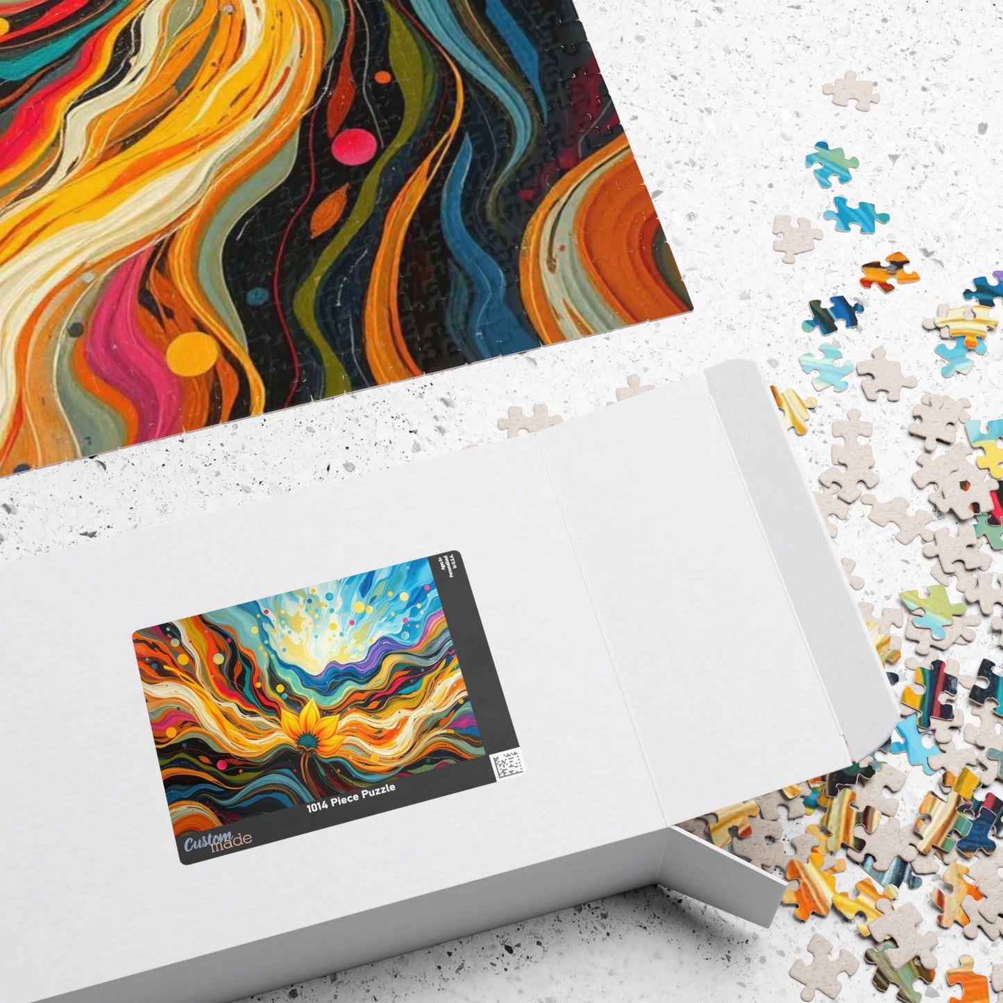 Colorful Abstract Landscape Puzzle | Fun Home Entertainment, Gift for Puzzle Lovers, Family Game Night, Mindfulness Brain Teaser Puzzle The Puzzle Chest