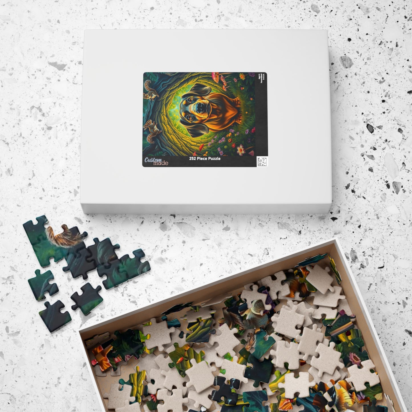 Dachshund Forest Adventure Puzzle, Animal Jigsaw Game for Adults, Dog Lover Gift for Friends, Cozy Night Activity, Mindfulness Family Fun Puzzle The Puzzle Chest