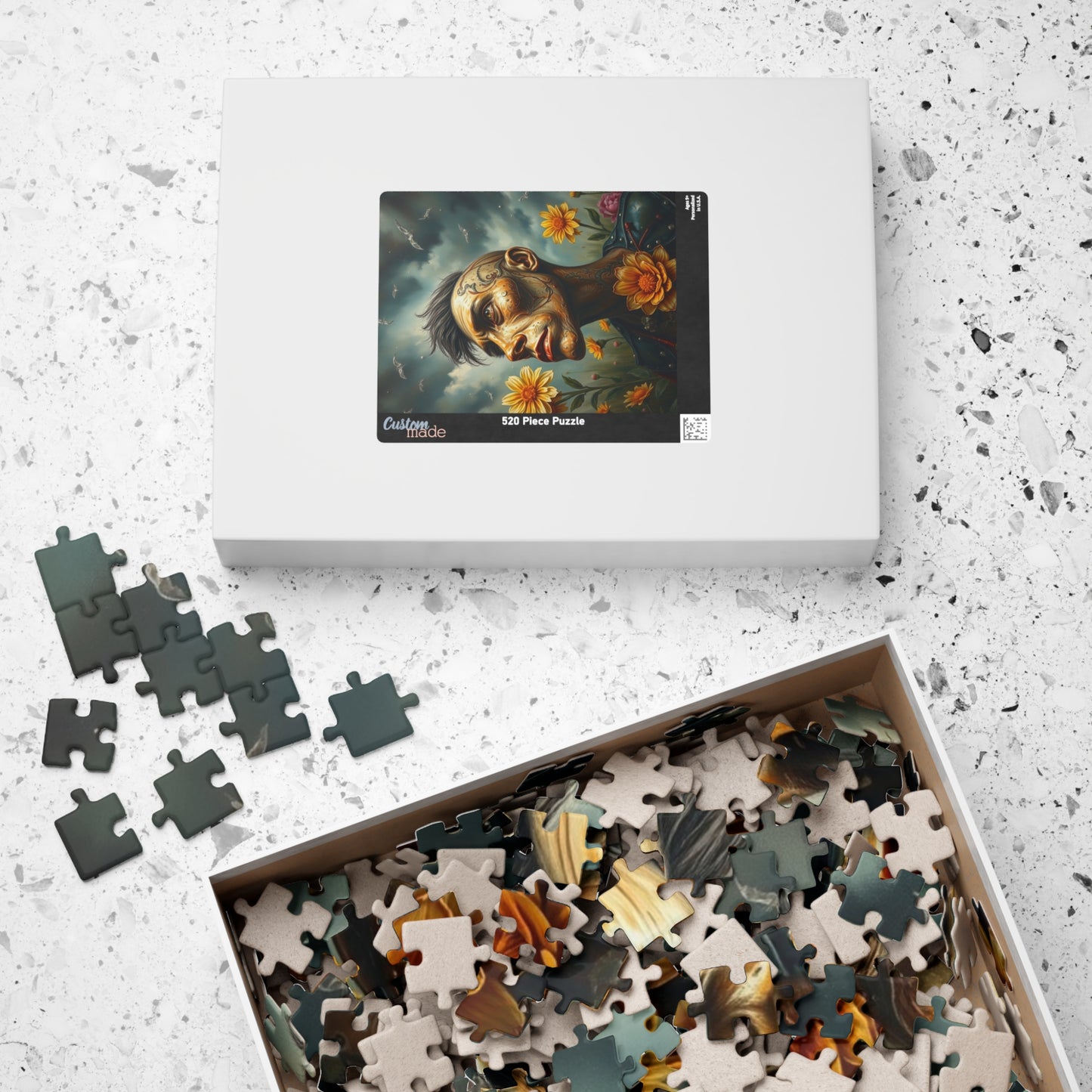 Steampunk Artistic Puzzle - Tattooed Man Design, 110-1014 pieces, Unique Gift, Home Decor, Mindful Activity, Creative Challenge Puzzle The Puzzle Chest
