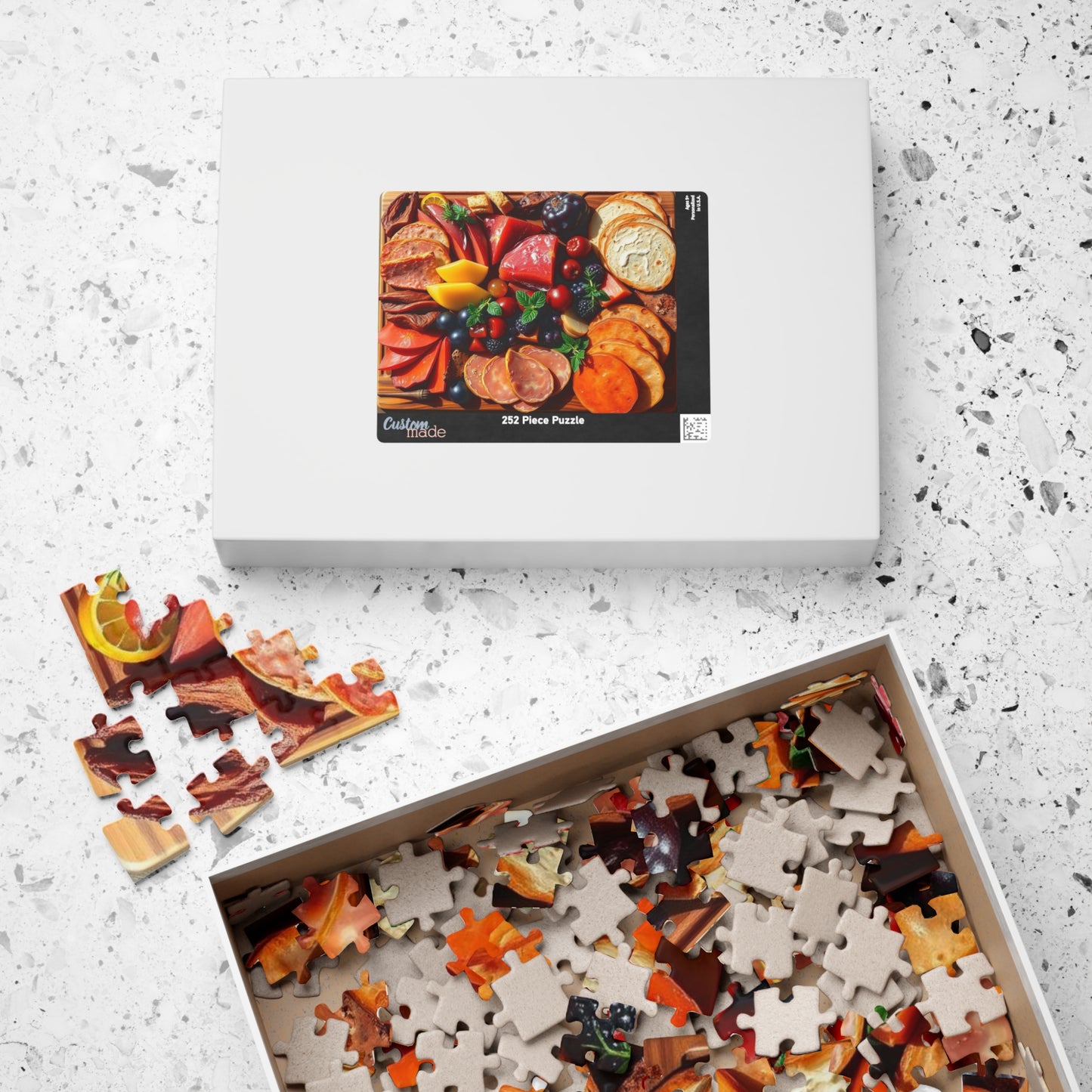 Gourmet Charcuterie Jigsaw Puzzle, Food Lover Gift, Family Game Night Brain Teaser, Unique Home Entertainment, Kitchen Table Activity Puzzle The Puzzle Chest