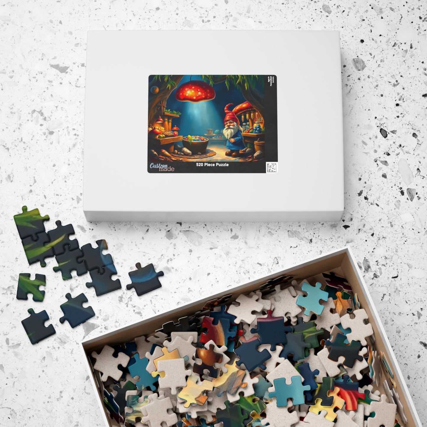 Hidden Mushroom Marketplace Puzzle, Fantasy Willow Tree Gnome Jigsaw Game for Adults and Teens, Puzzle Lover Gift, Mindfulness Puzzle The Puzzle Chest