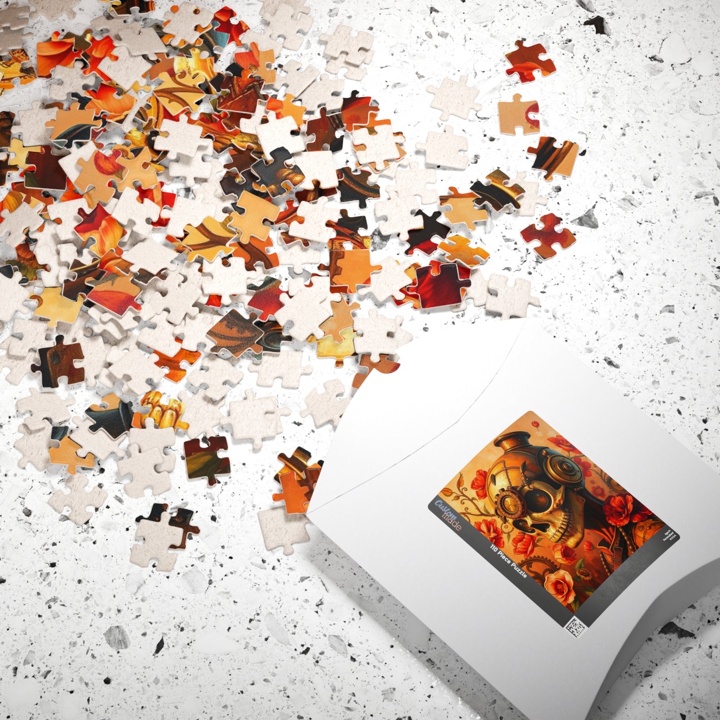 Steampunk Skull Puzzle, 110-1014 Piece Unique Art Gift, Family Fun, Halloween Puzzle Decor, Home Entertainment, Puzzle Lover Brain Teaser Puzzle The Puzzle Chest