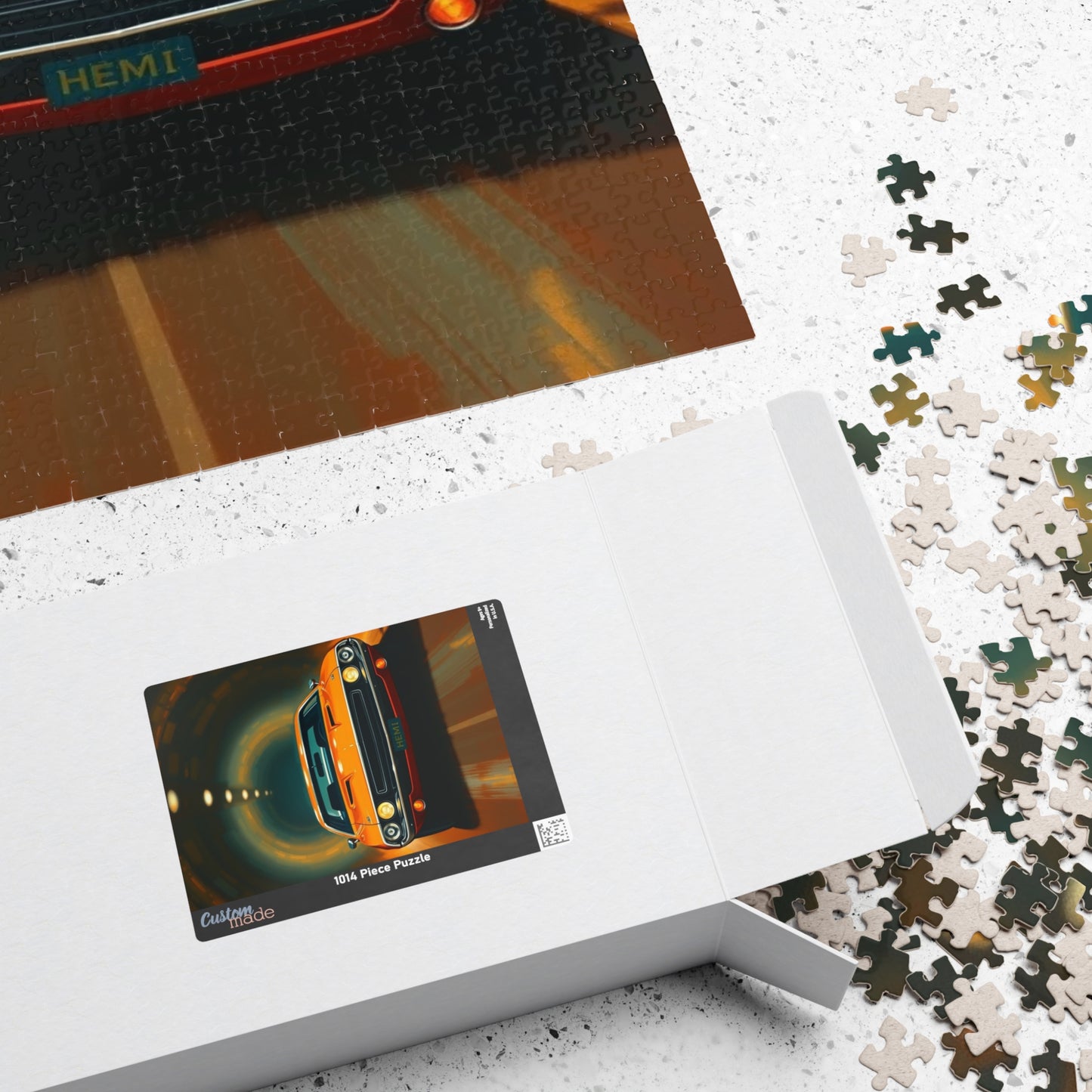 Classic Muscle Car Puzzle - Retro 1971 Challenger R/T, Vintage Car Lover Puzzle The Puzzle Chest