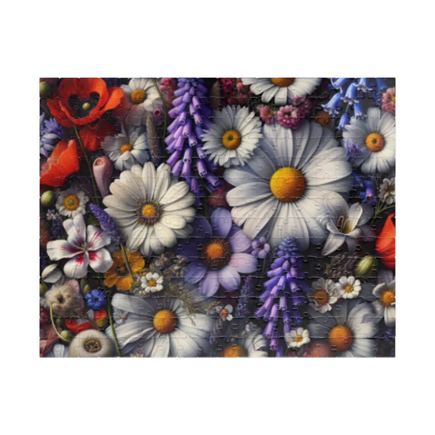 Jigsaw Puzzle, 1000 Piece Flower Kaleidoscope Top-Down View Gifted Puzzle for Adults and Kids, Roses Sunflowers Lilies Tulips Floral Pattern 252 pcs (Horizontal) Puzzle The Puzzle Chest