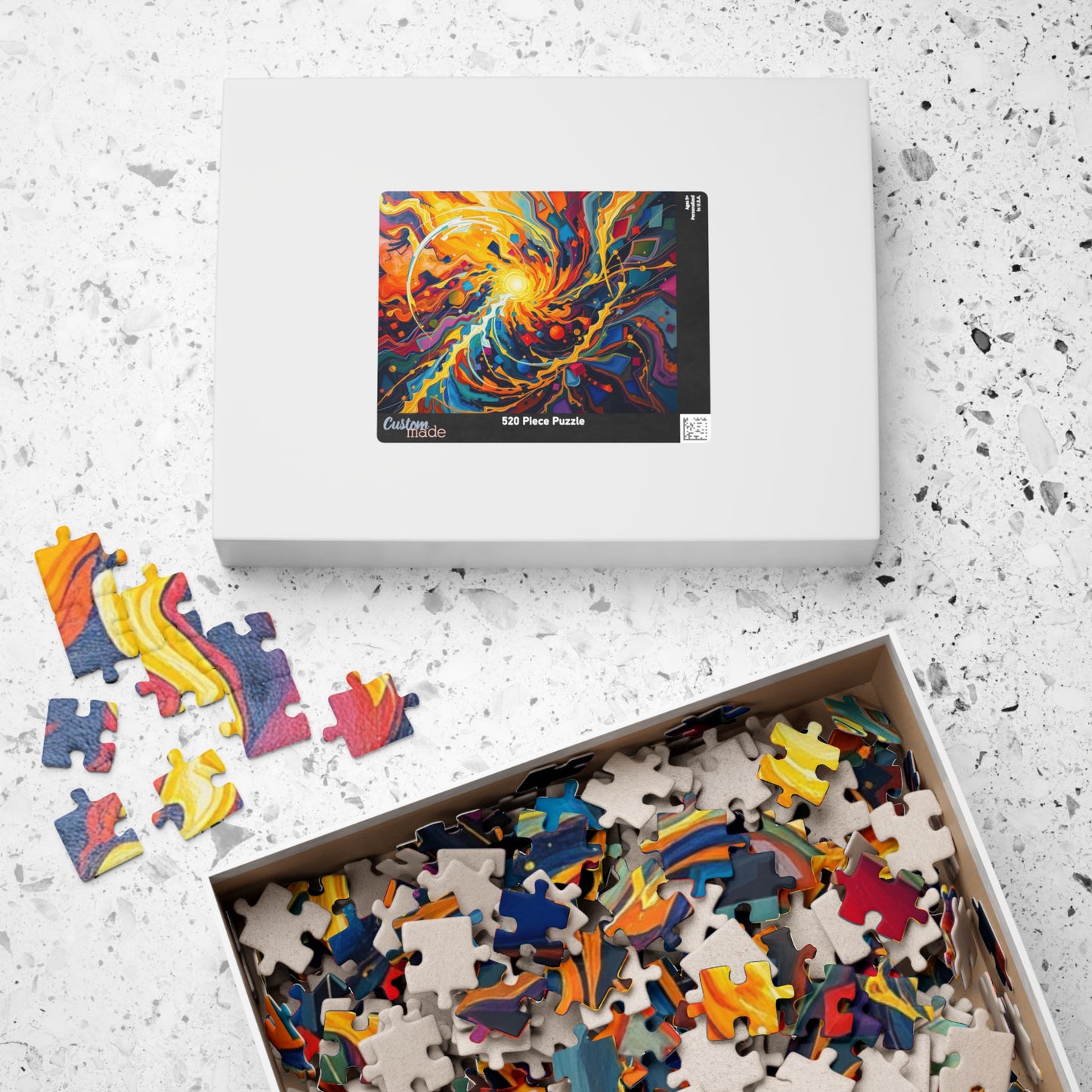 Colorful Galaxy Spiral Puzzle | Abstract Jigsaw Game Puzzle for Adults, Family Activity or Solo Fun, Unique Gift, Brain Teaser, Mindfulness Puzzle The Puzzle Chest
