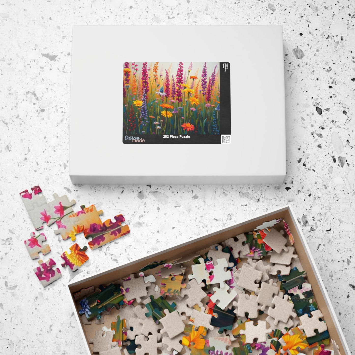 Floral Serenity Puzzle, Jigsaw Puzzle Game for Home Entertainment, Gift for Nature Lovers, Family Night, Mindfulness Activity, Brain Teaser Puzzle The Puzzle Chest