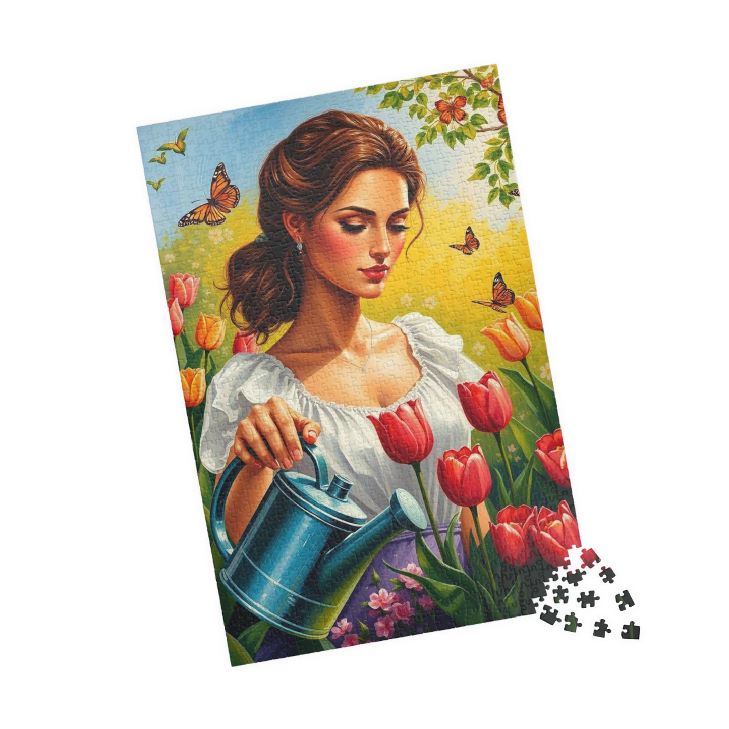 Spring Garden Puzzle - Beautiful Floral Jigsaw Puzzle for Adults, Perfect Gift for Nature Lovers, Family Fun Game Night, Relaxation Activity Puzzle The Puzzle Chest
