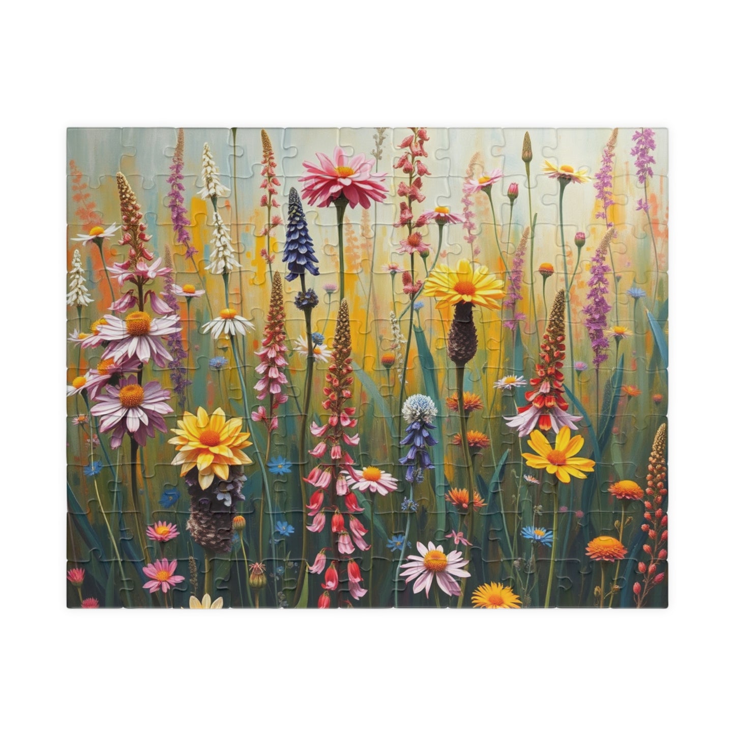 Floral Puzzle, Vibrant Wildflower Jigsaw Game for Adults, Nature Theme Gift for Friends, Family Fun, Home Entertainment 110 pcs (Horizontal) Puzzle The Puzzle Chest