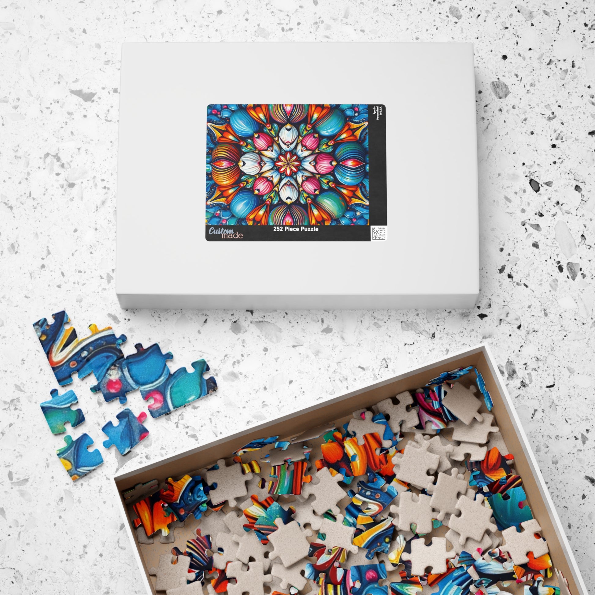 Colorful Mandala Puzzle - Abstract Art Jigsaw Game for Adults Puzzle The Puzzle Chest