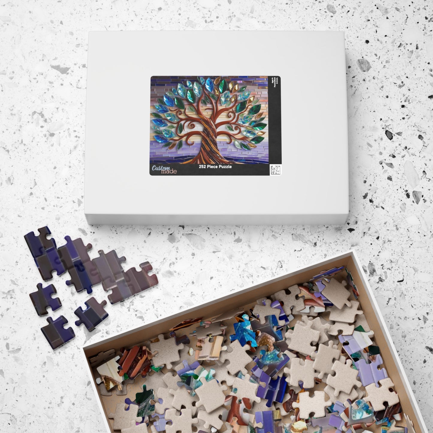 Tree of Life Mosaic Jigsaw Puzzle, Artistic Game for Puzzle Enthusiasts, Mindfulness Activity, Relaxation Gift, Stained Glass Art Home Decor Puzzle The Puzzle Chest