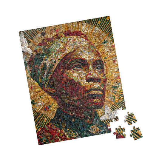 Harriet Tubman Empowering Art Puzzle - Historical Figure Jigsaw, Afrocentric Educational Gift, Black History Month 110 pcs (Vertical) Puzzle The Puzzle Chest