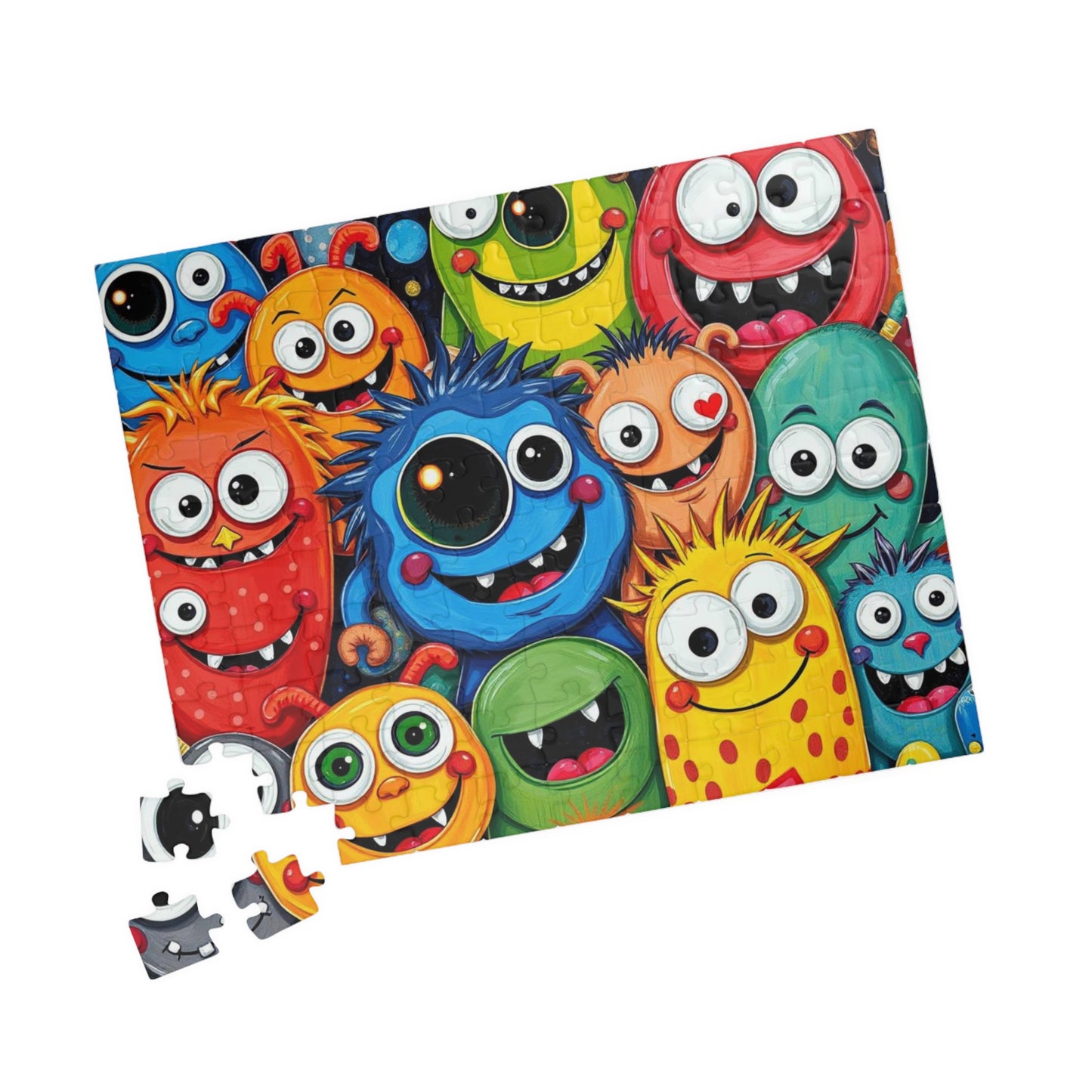 Cute Cartoon Monster Jigsaw Puzzle, Monster Puzzle, Halloween Puzzle, Fun Activity, Game Night Entertainment, Birthday Gift for Friends Puzzle The Puzzle Chest
