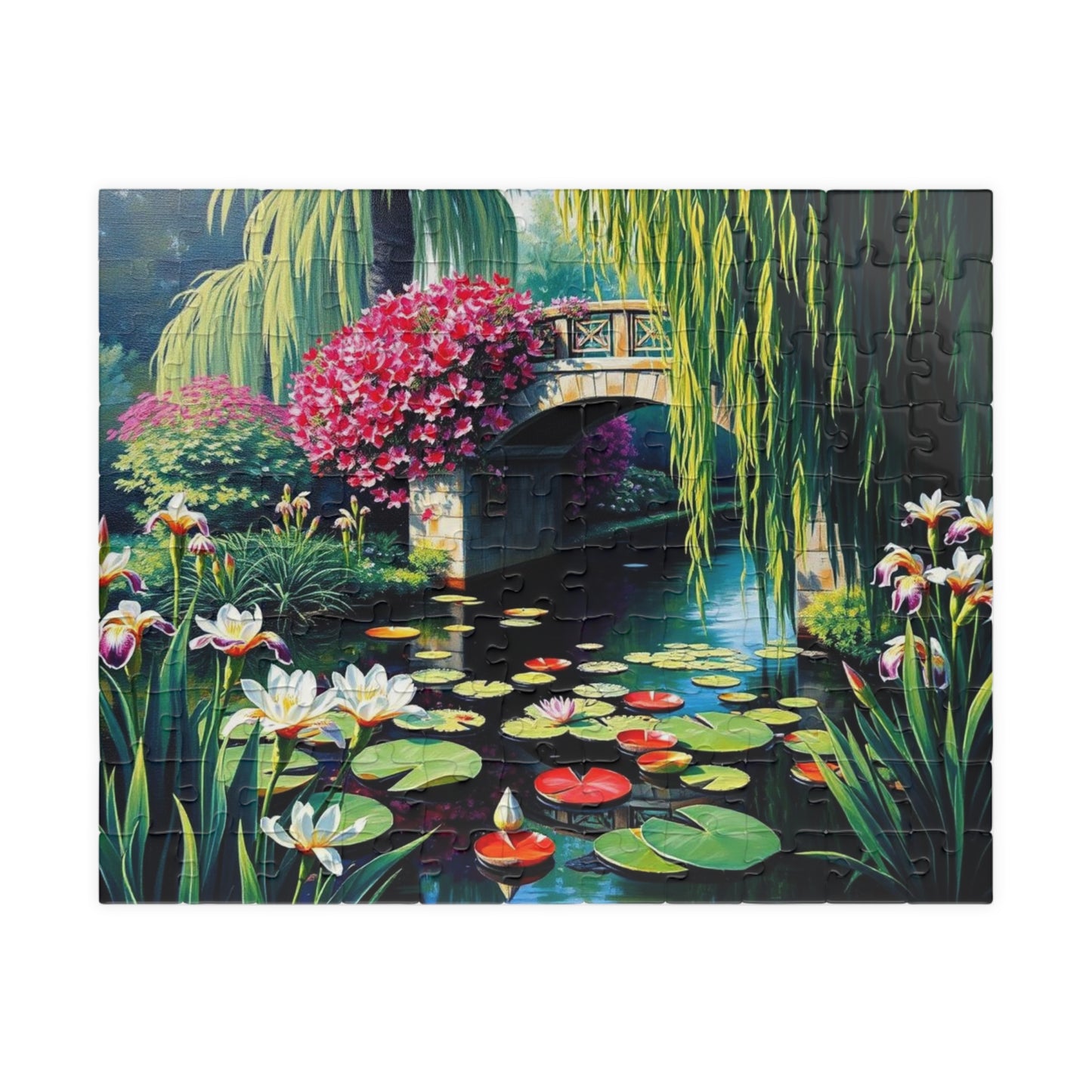 Serene Garden Puzzle - 110-1014 Piece Landscape Jigsaw Game, Gift for Nature Lovers, Family Game Night, Mindfulness Activity 110 pcs (Horizontal) Puzzle The Puzzle Chest