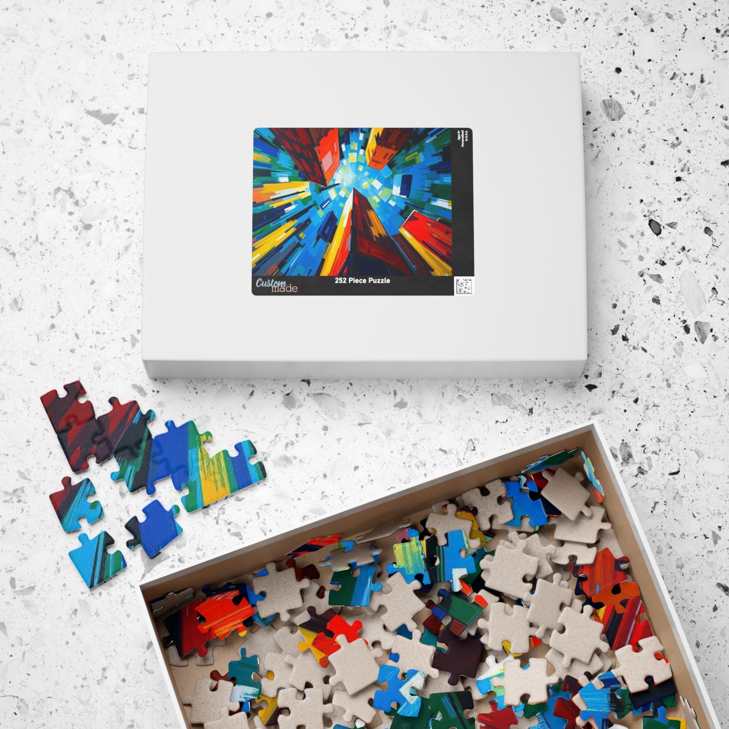 Colorful Cityscape Puzzle - Abstract Jigsaw Game for Fun Family Activity, Gift for Friend, Home Entertainment, Game Night Essential Puzzle The Puzzle Chest