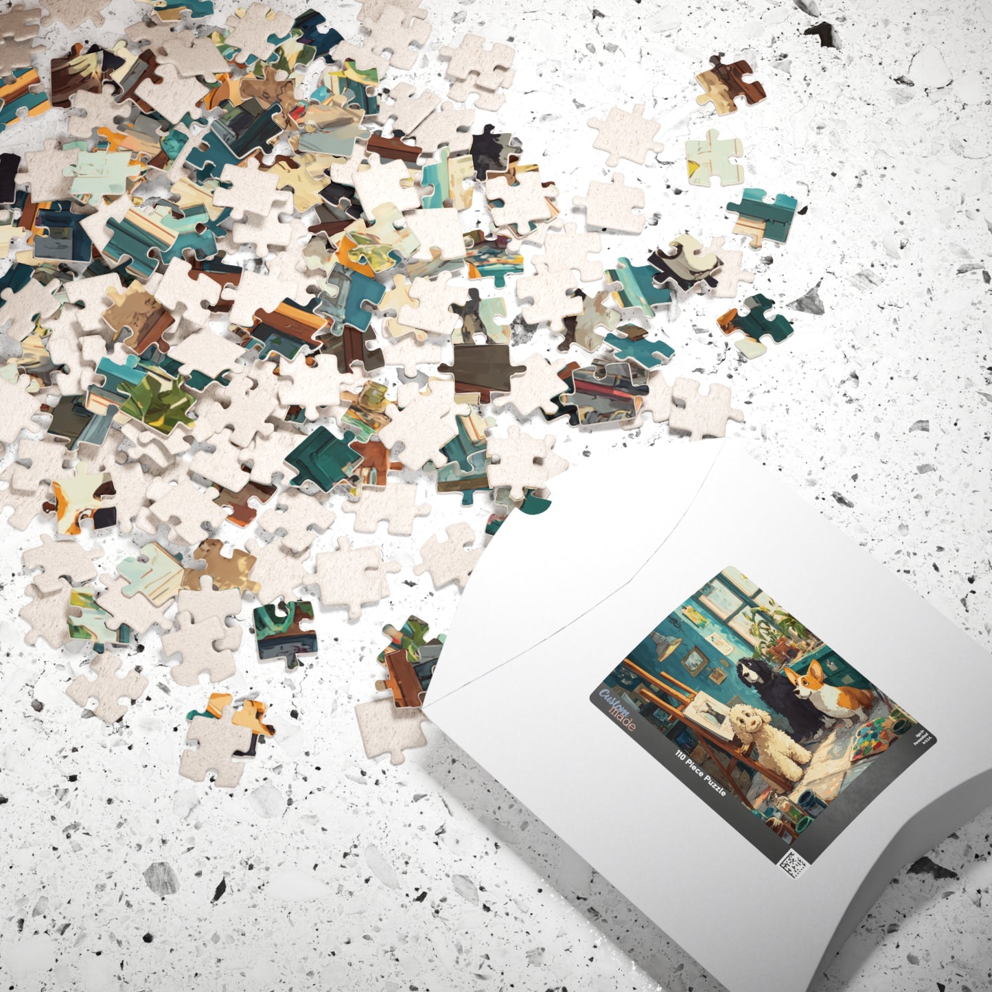 Dog Crew Art Studio Jigsaw Puzzle, Canine Lovers Puzzle, Animal Themed Tabletop Game for Adults and Kids Puzzle The Puzzle Chest