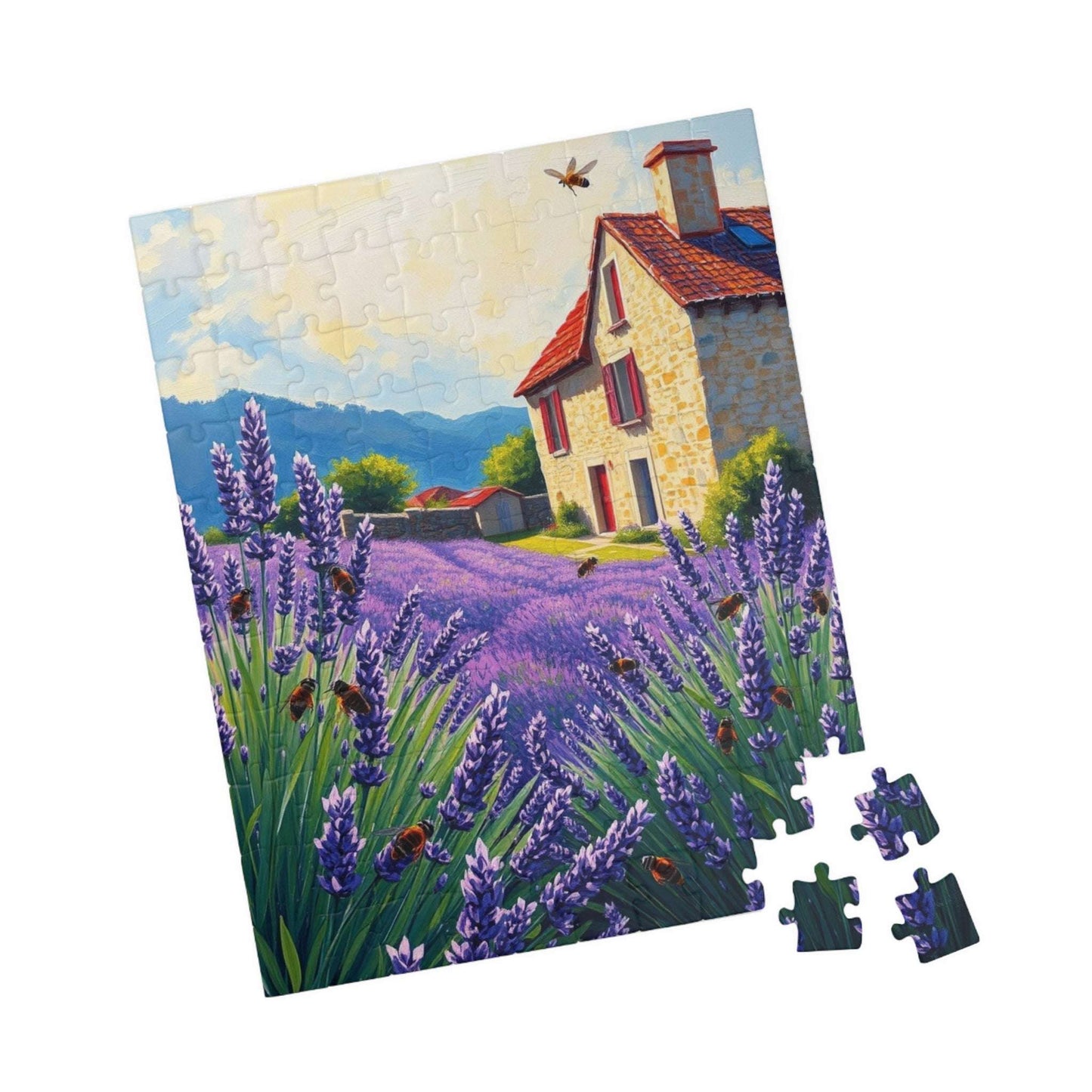 Lavender Field Puzzle, Tranquil Landscape Jigsaw, Gift for Nature Lovers, Home Decor, Family Activity, 110-1014 Pieces Puzzle The Puzzle Chest